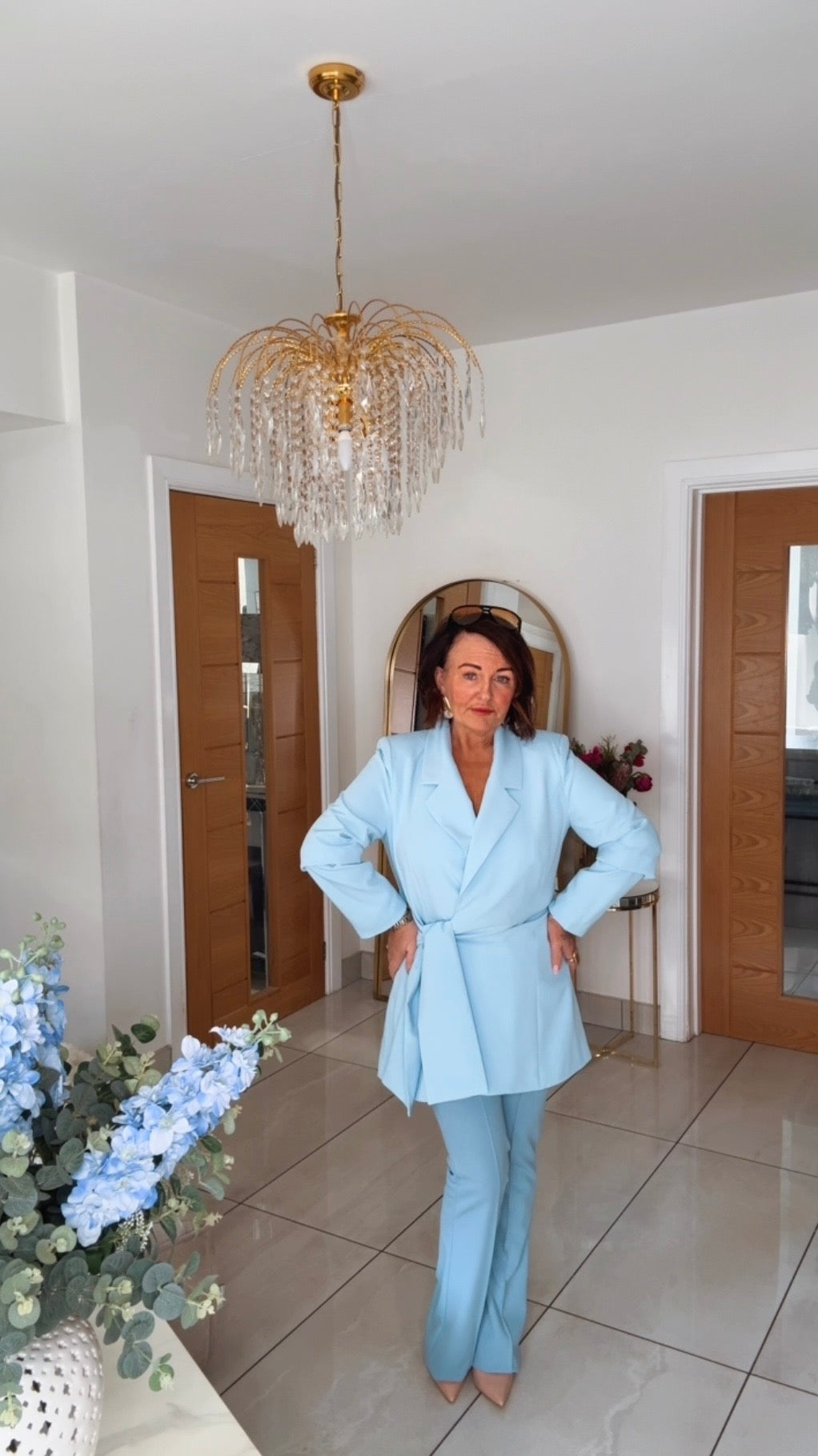 Bella - Blue Wrap Blazer