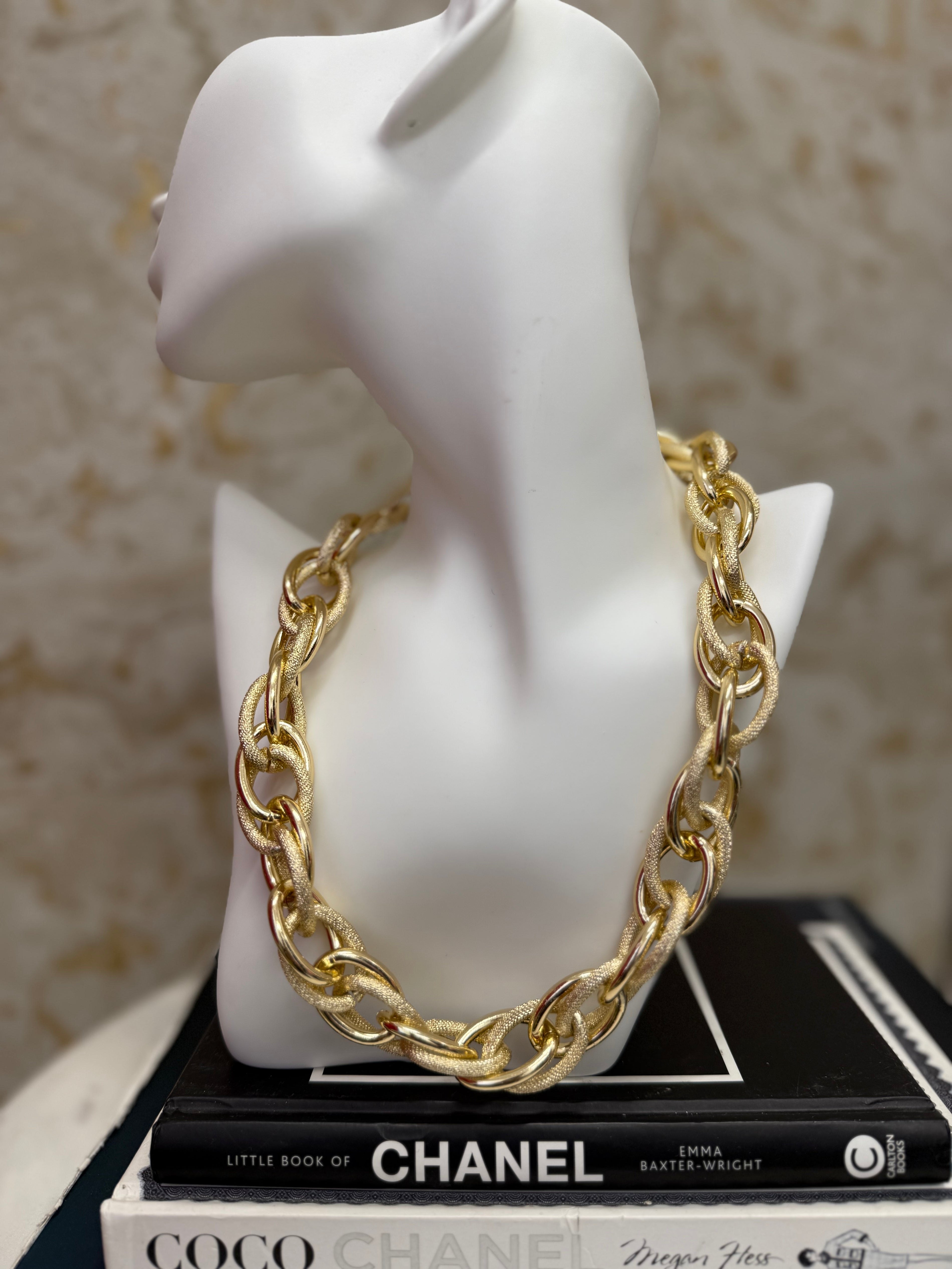 “Mel” 2 Tone Statement Necklace