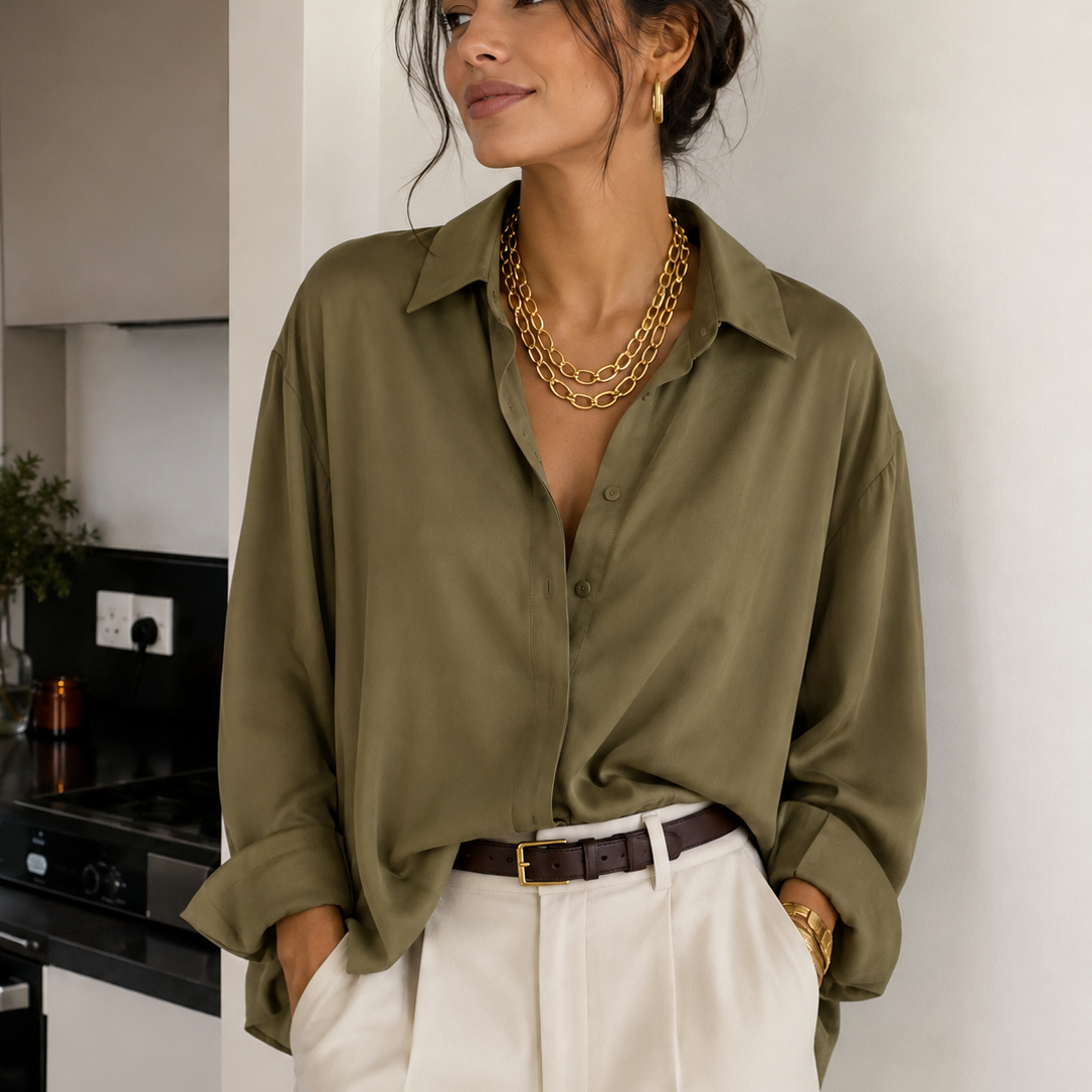Amara - Deep Cuff Detail Shirt