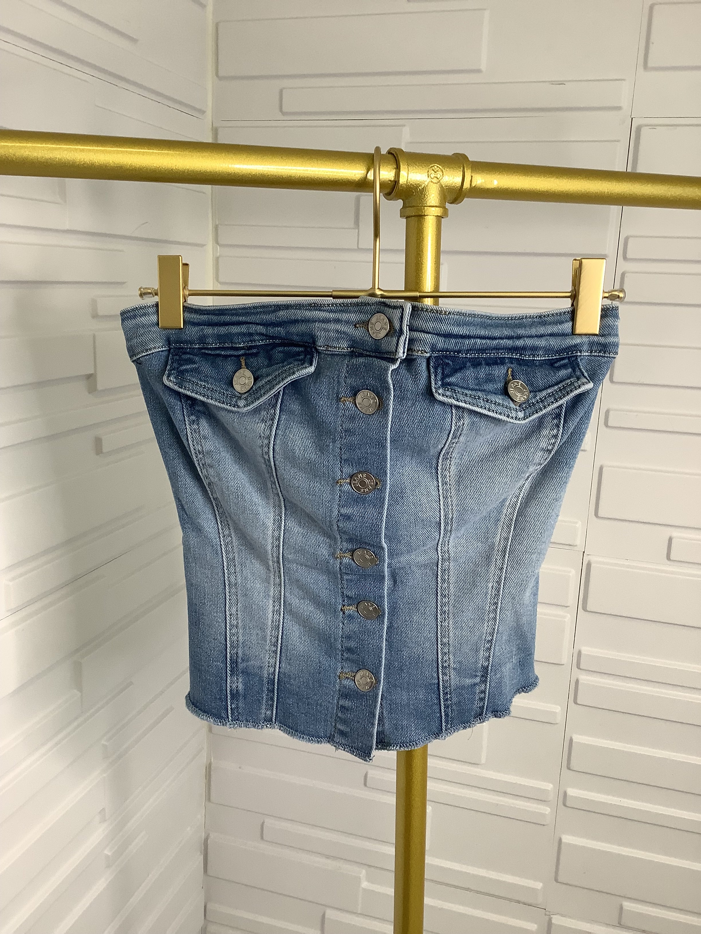 Size 10 “Demi” Denim Bustier Top