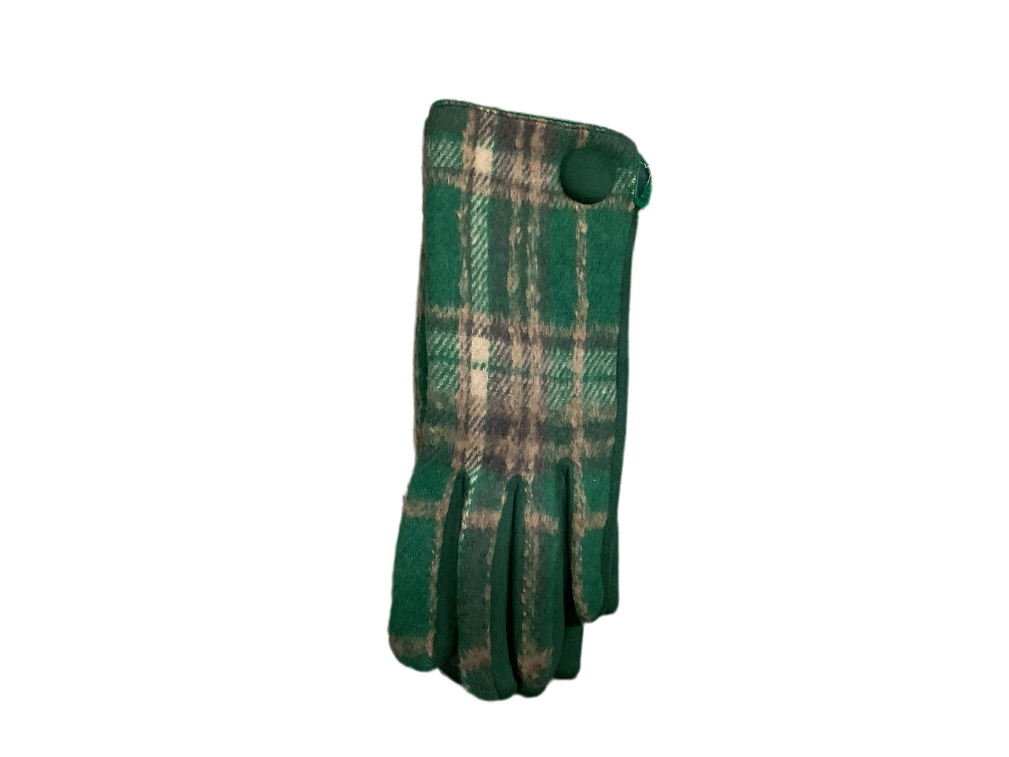 Green Check Gloves