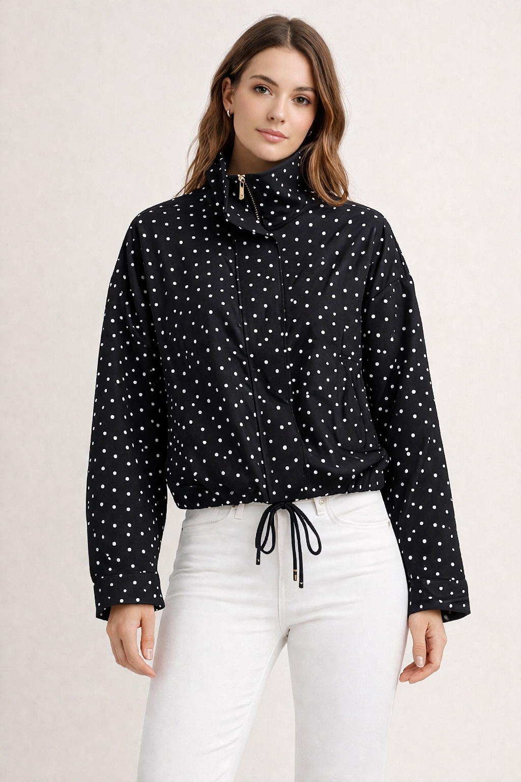 Preya - Lightweight Polka Dot Jacket