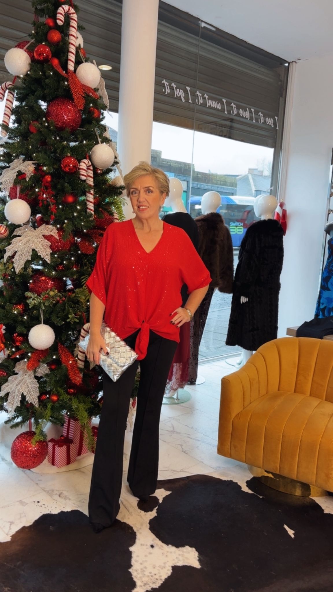 “Evie” Sparkle Tie Top