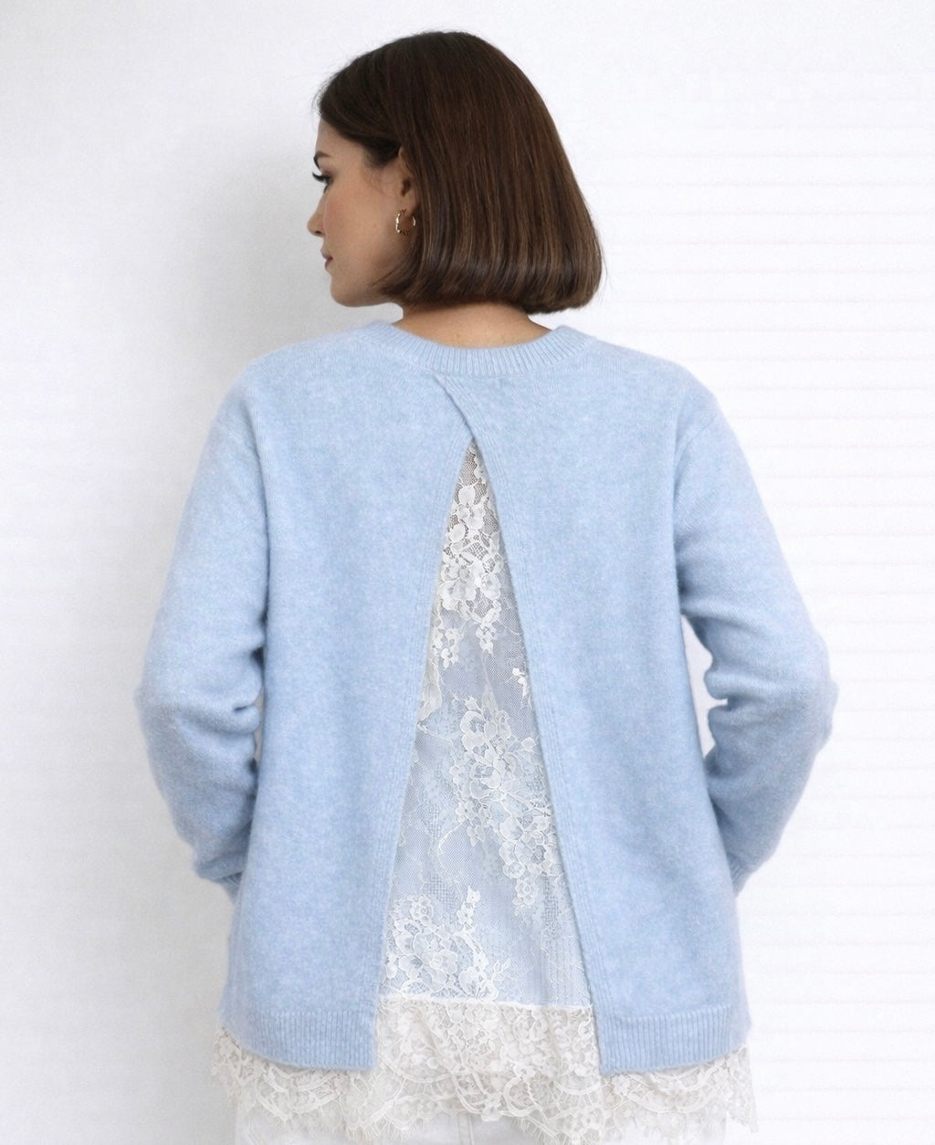 Pastel Lace-Hem Jumpers