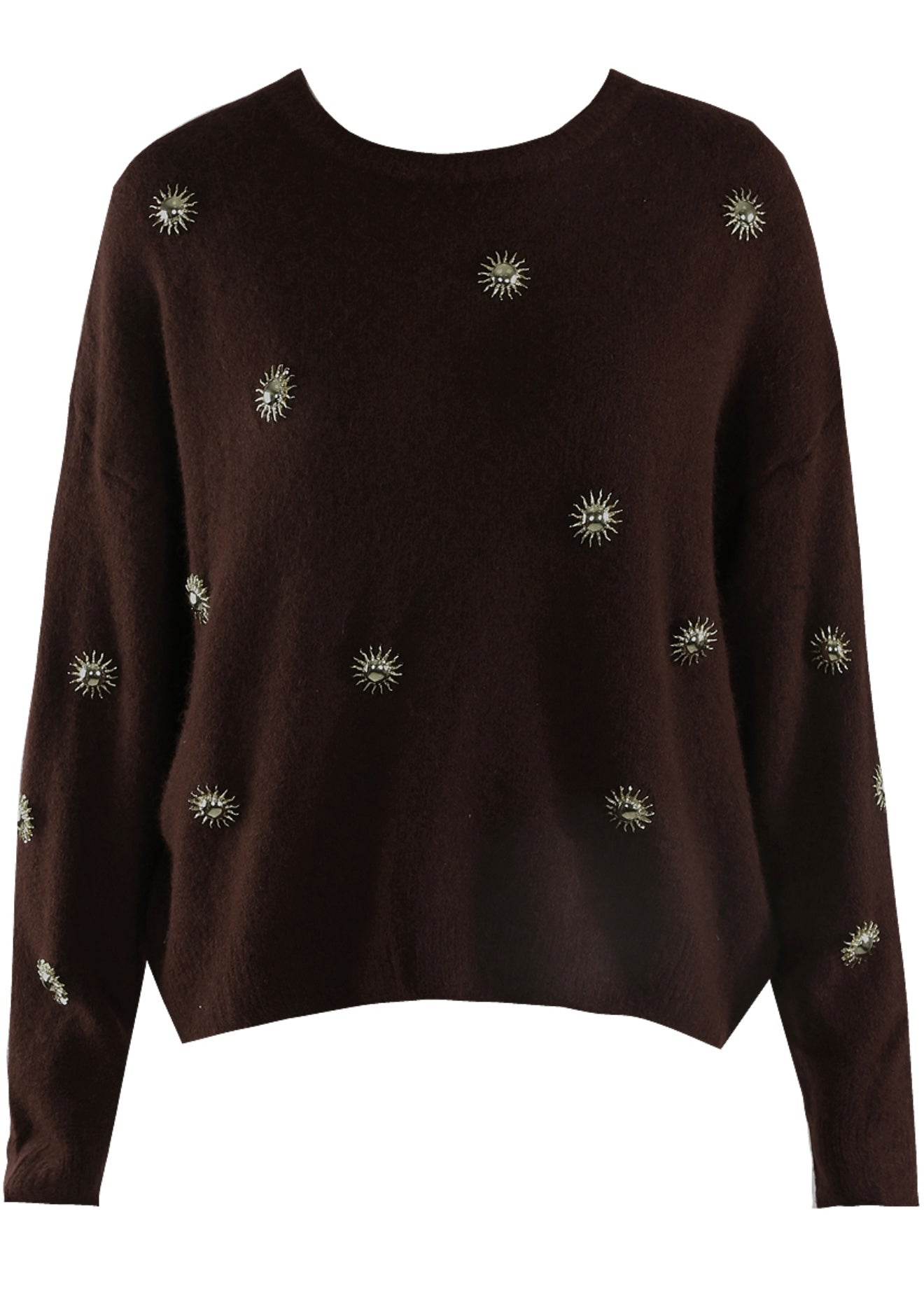 “Shelby” Knit with Sun Charm Detail