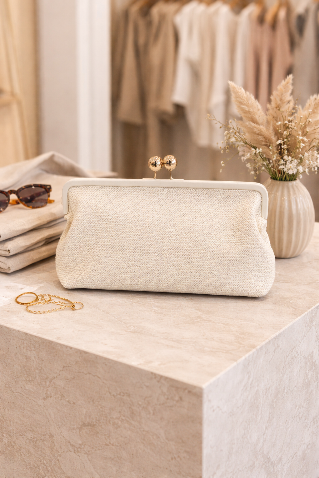 Maisie - Large Woven Clutch Bag