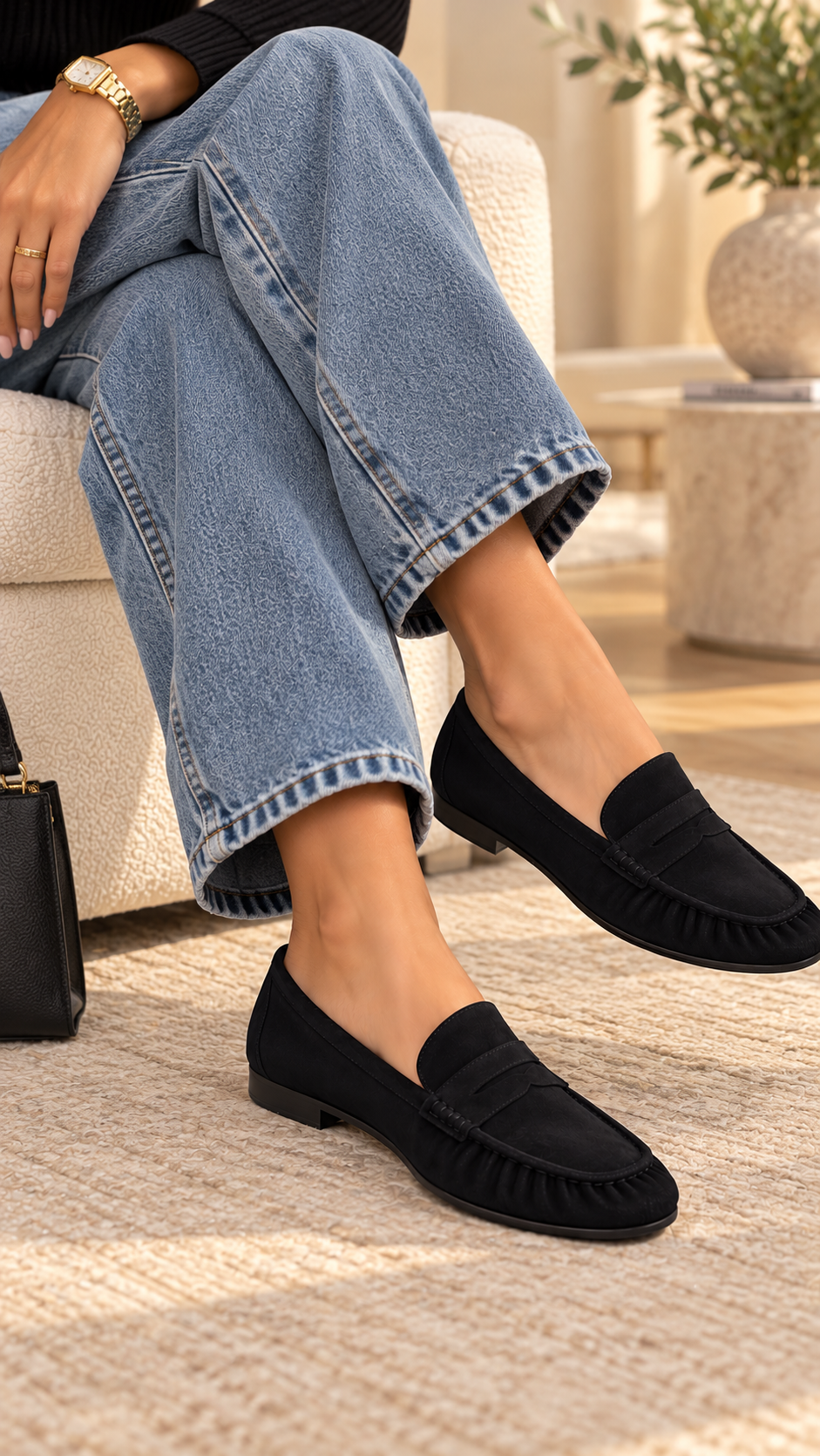 Faux Suede Penny Loafers (recommend to size down big made)