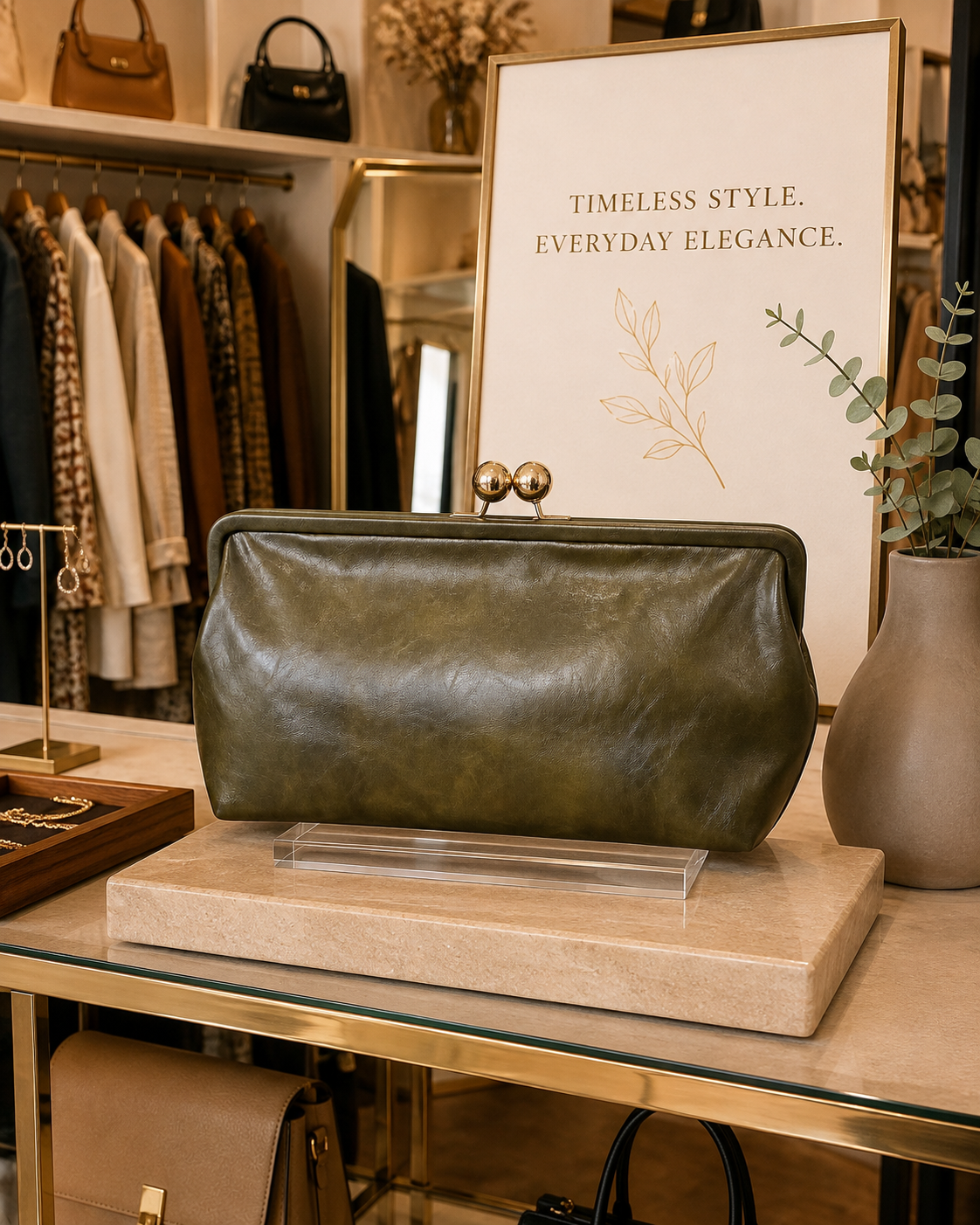 Timeless Kiss-Lock Clutch Bag