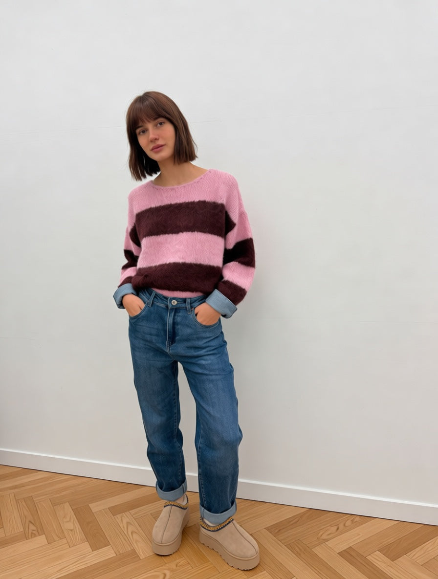 “Jessie” Soft Feel Stripe Knit