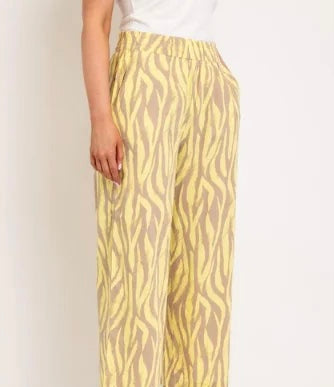 Sunny Lime Wide Leg Trousers By B.Young