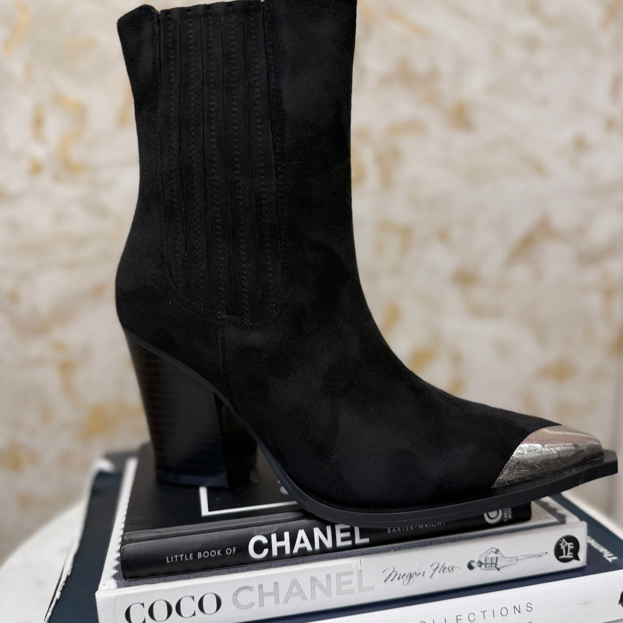 “Caley” Suede Cowboy Boot