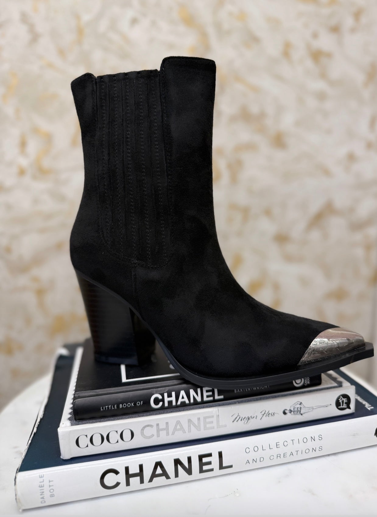 “Caley” Suede Cowboy Boot