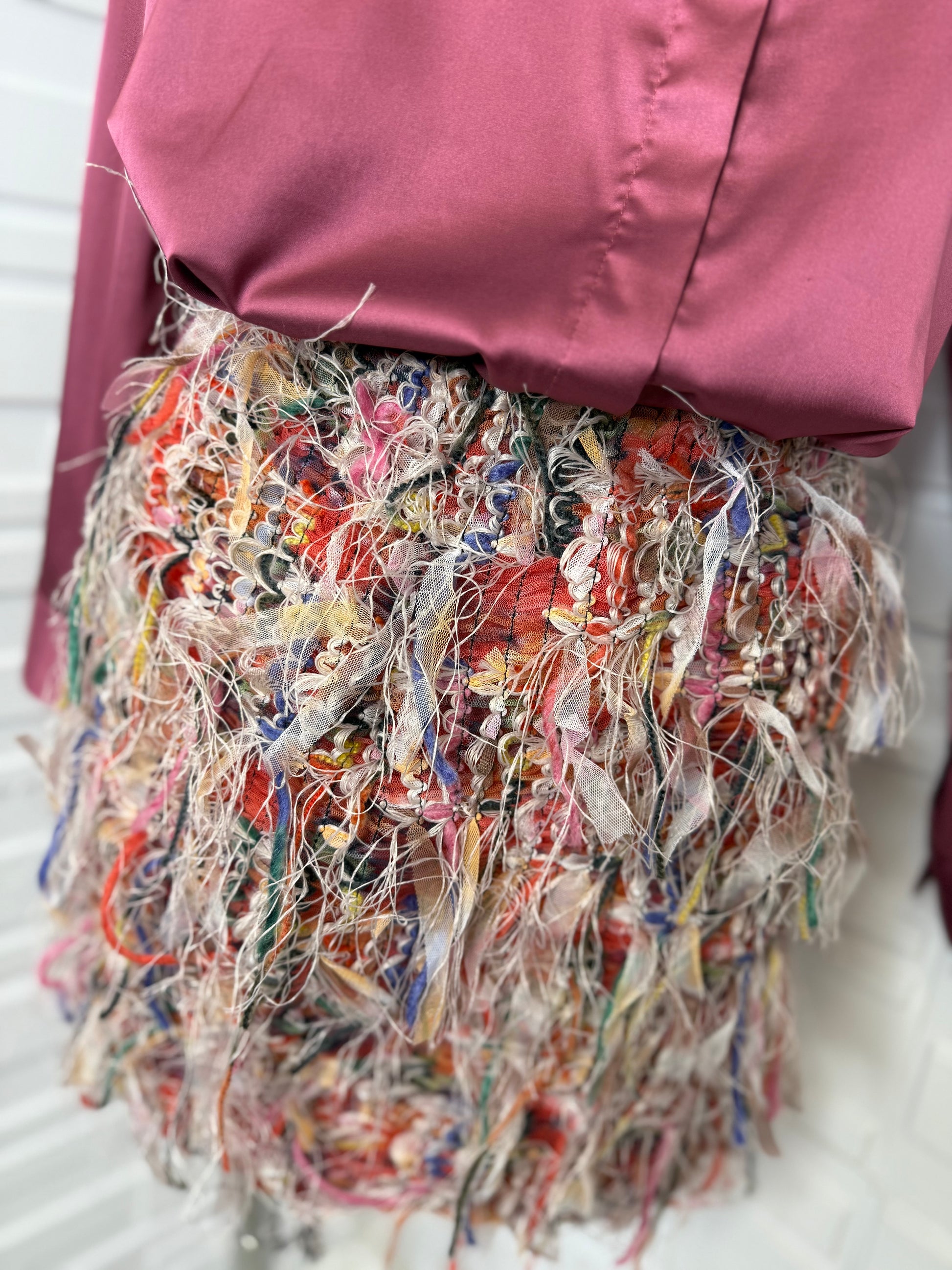 “Yaz” Multi Coloured Textured Skirt