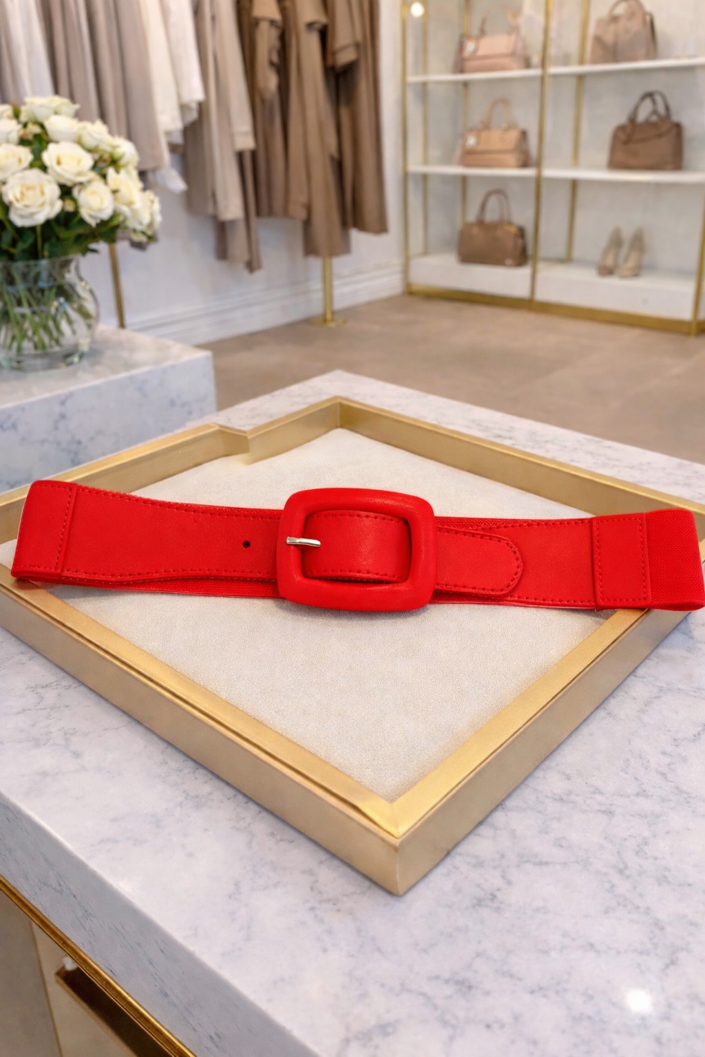 Katie- Nude Stretch Belt