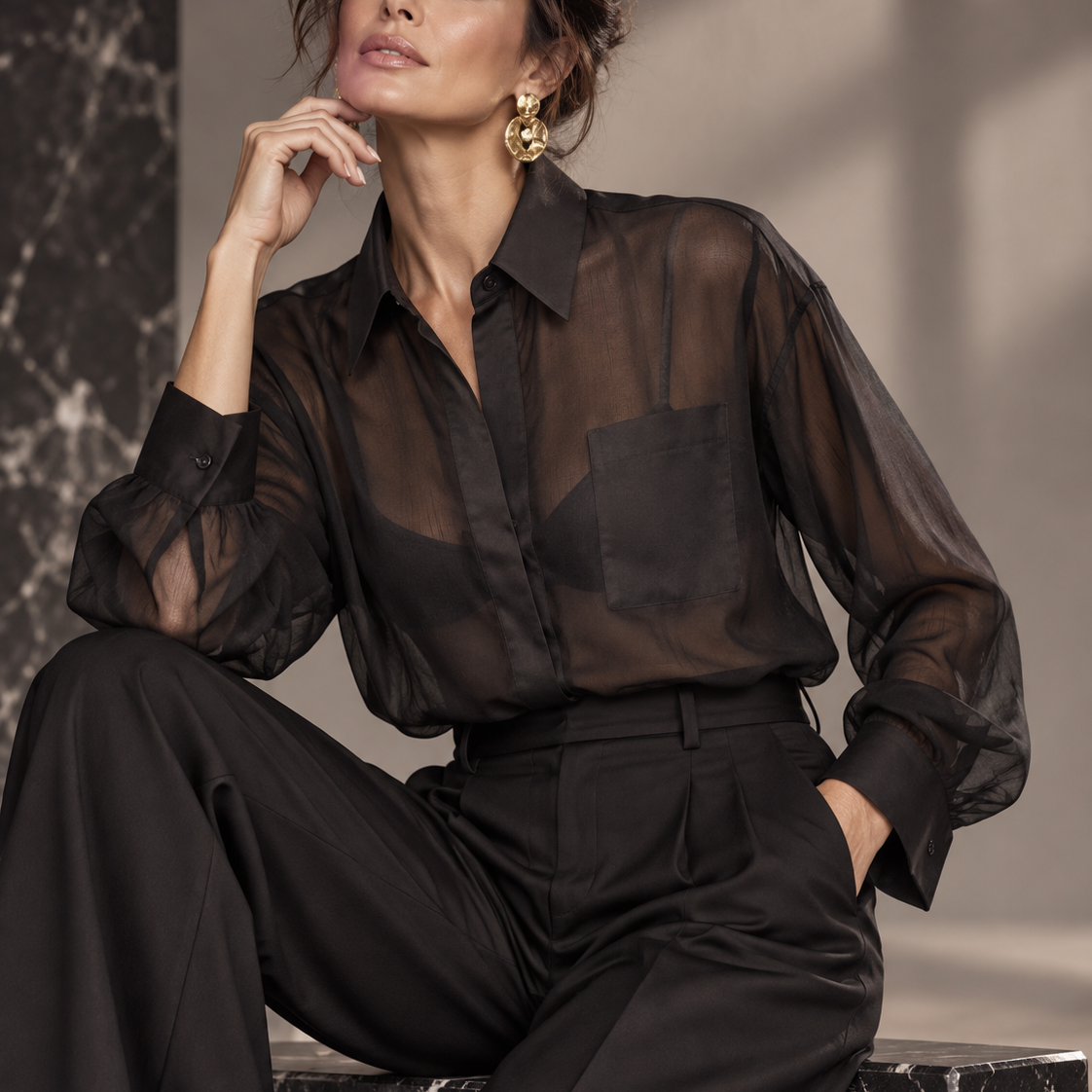Shelly - Sheer Shirt