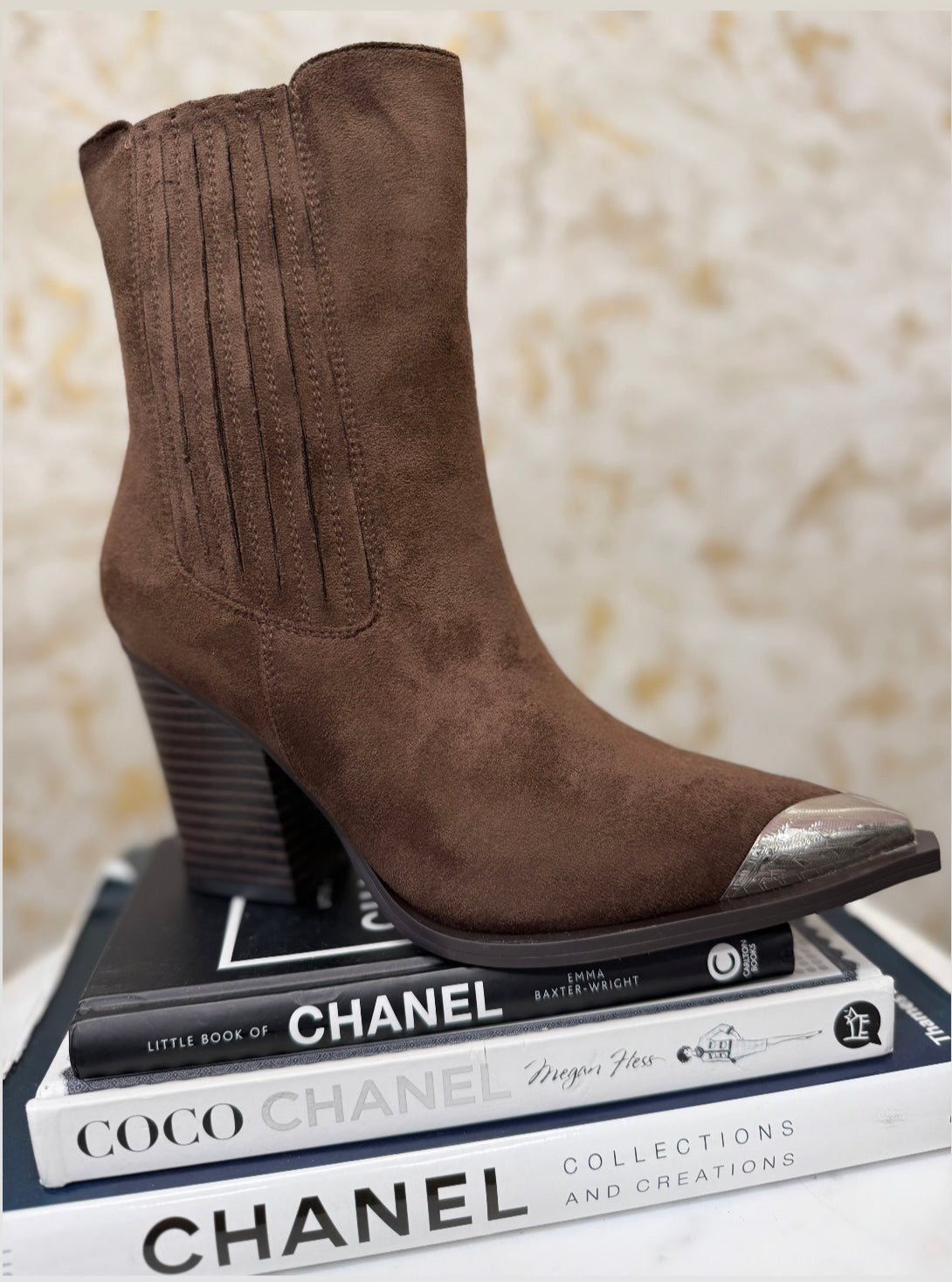 “Caley” Suede Cowboy Boot