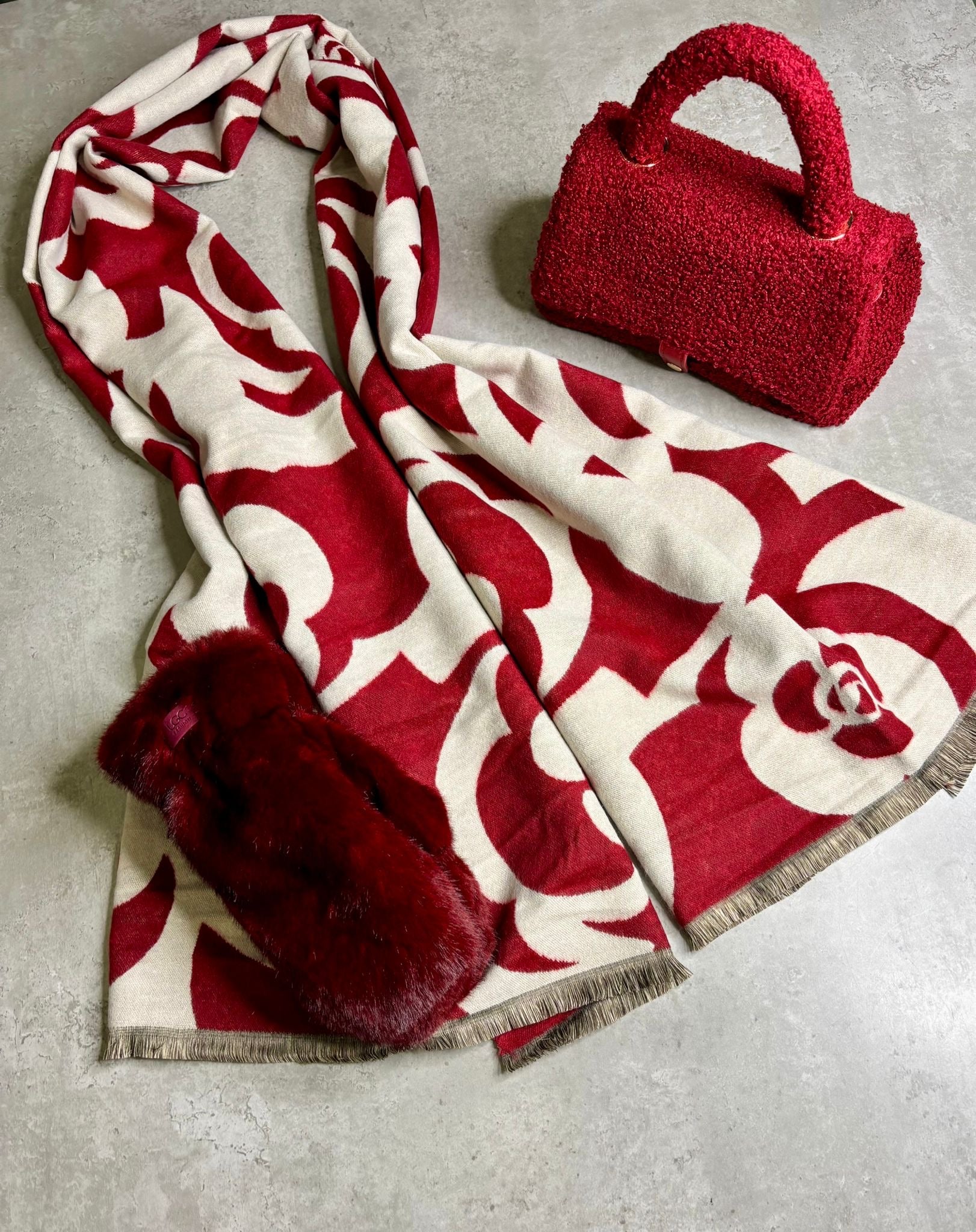 “Flo” Floral Wool Scarf