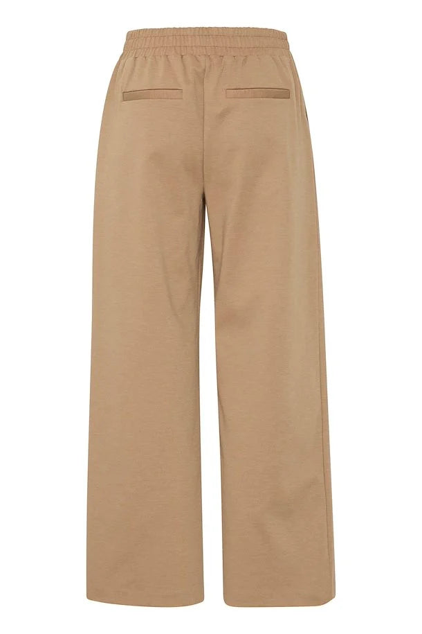 Wide Leg Elastic Waist Trouser with Pockets