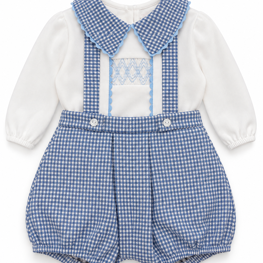 Gingham 2pc Romper Set