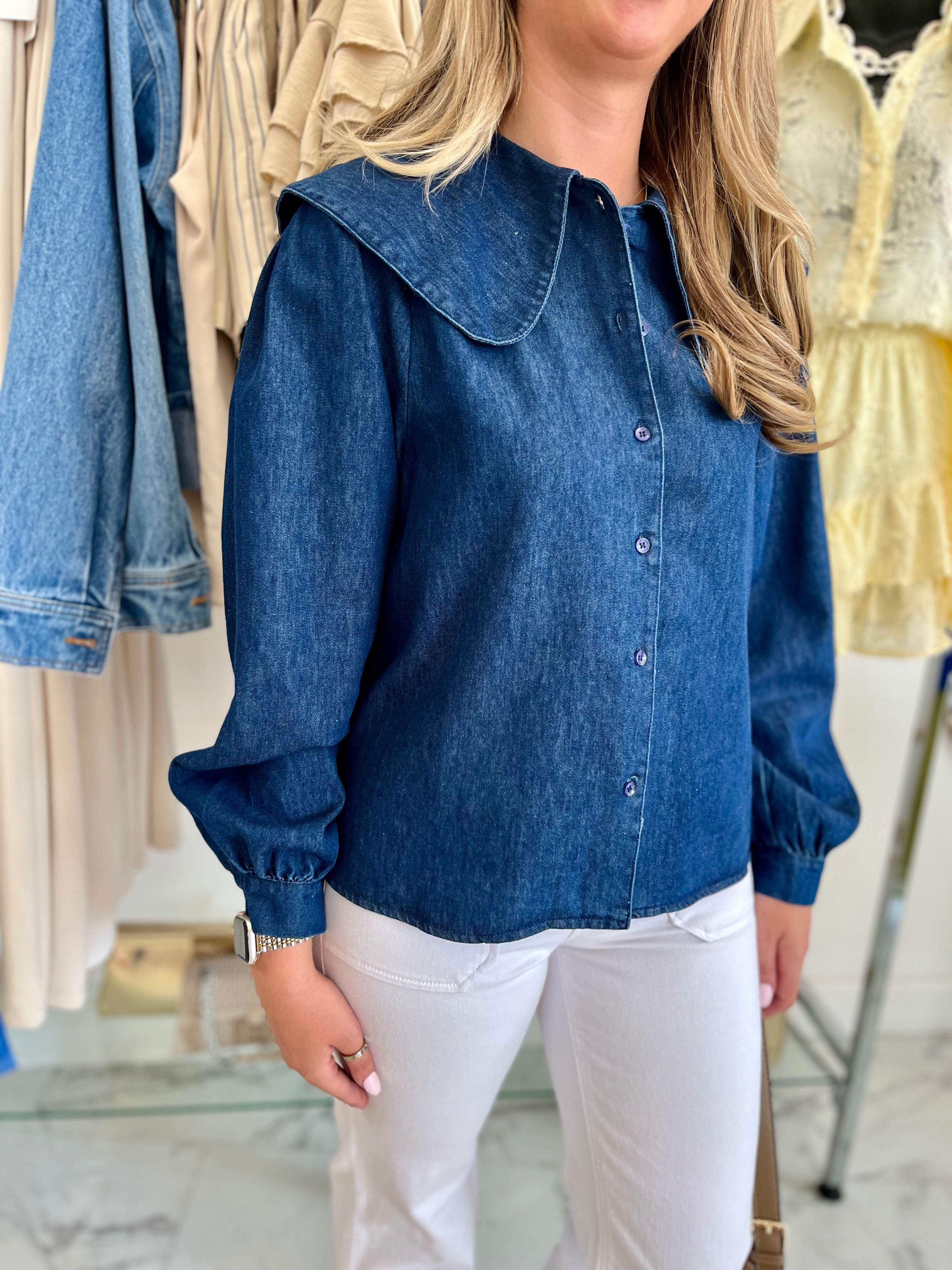 “Fraya” Round Collar Shirt