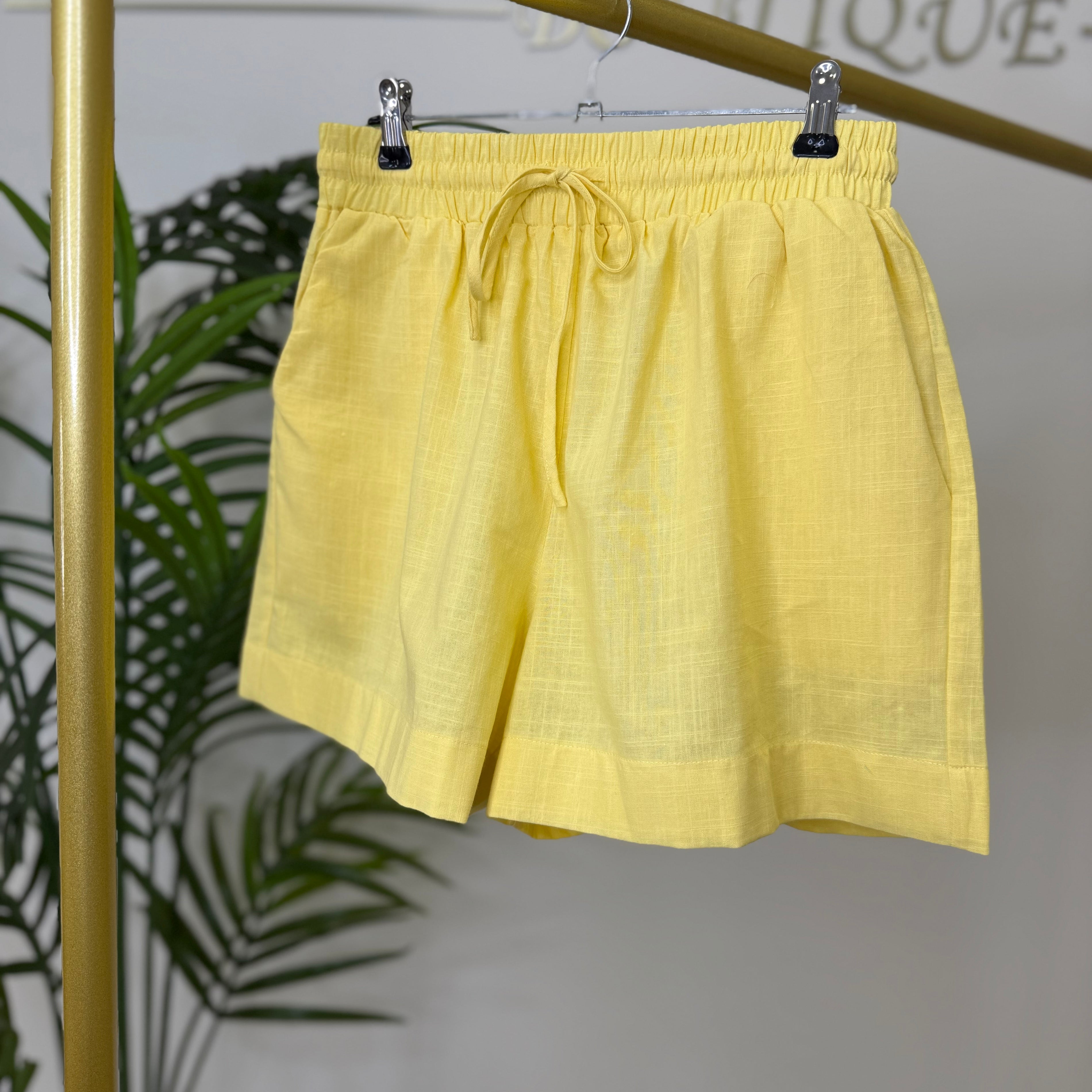 “Carly” Linen Blend Shorts
