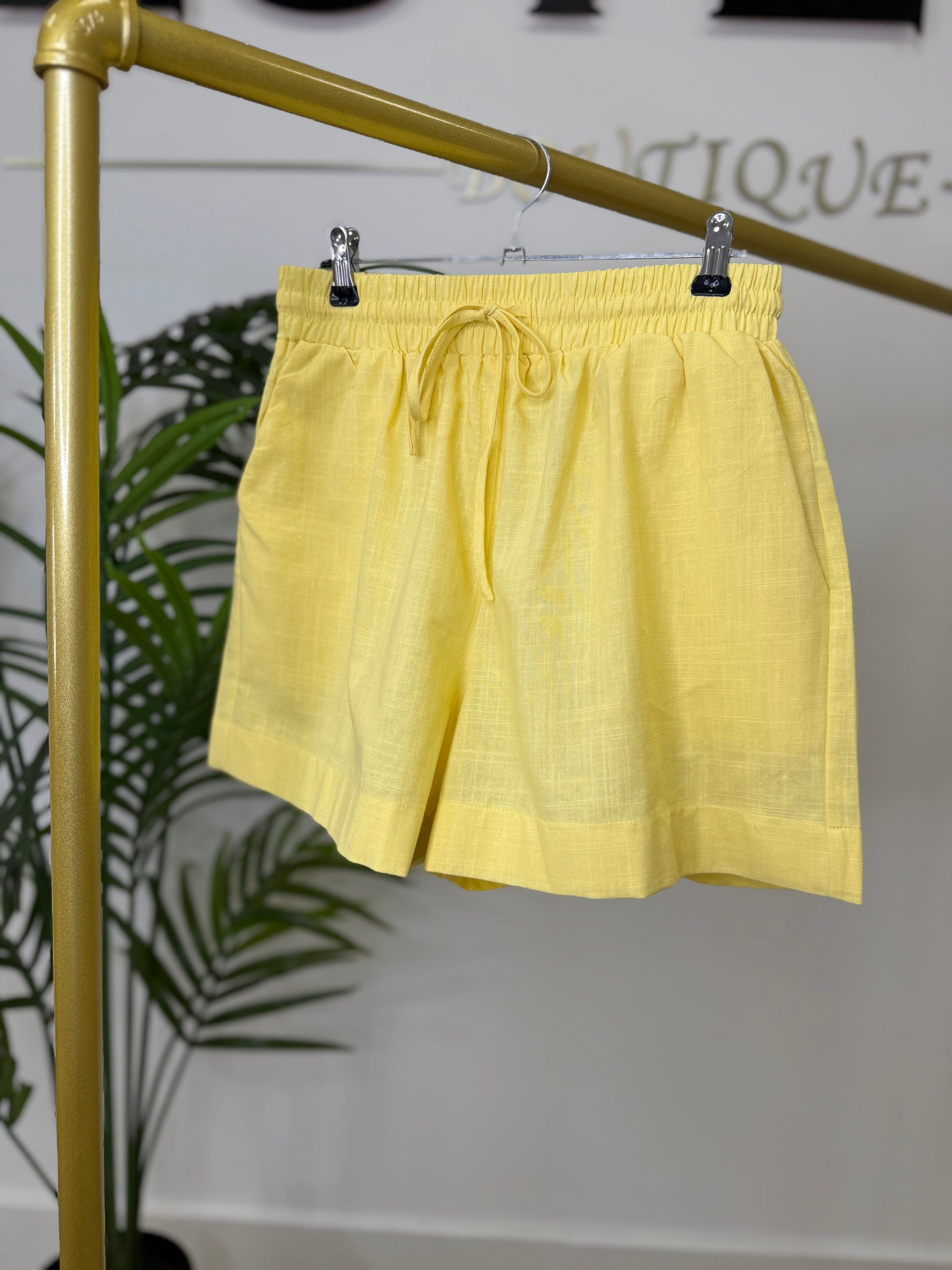 “Carly” Linen Blend Shorts