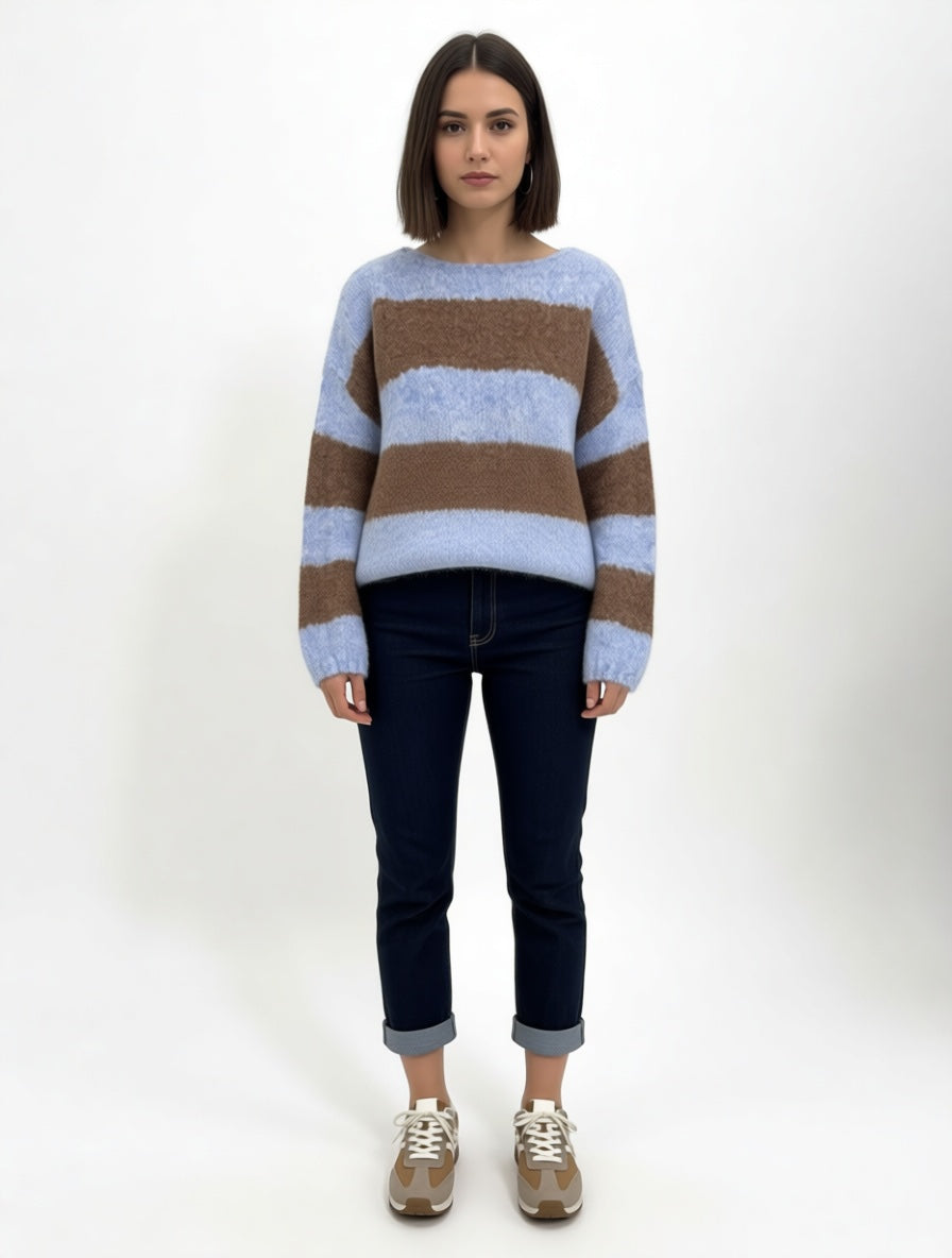 “Jessie” Soft Feel Stripe Knit