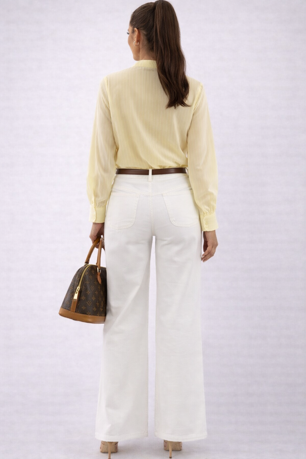 Toxik - White Patch Pocket Wide Leg Jeans