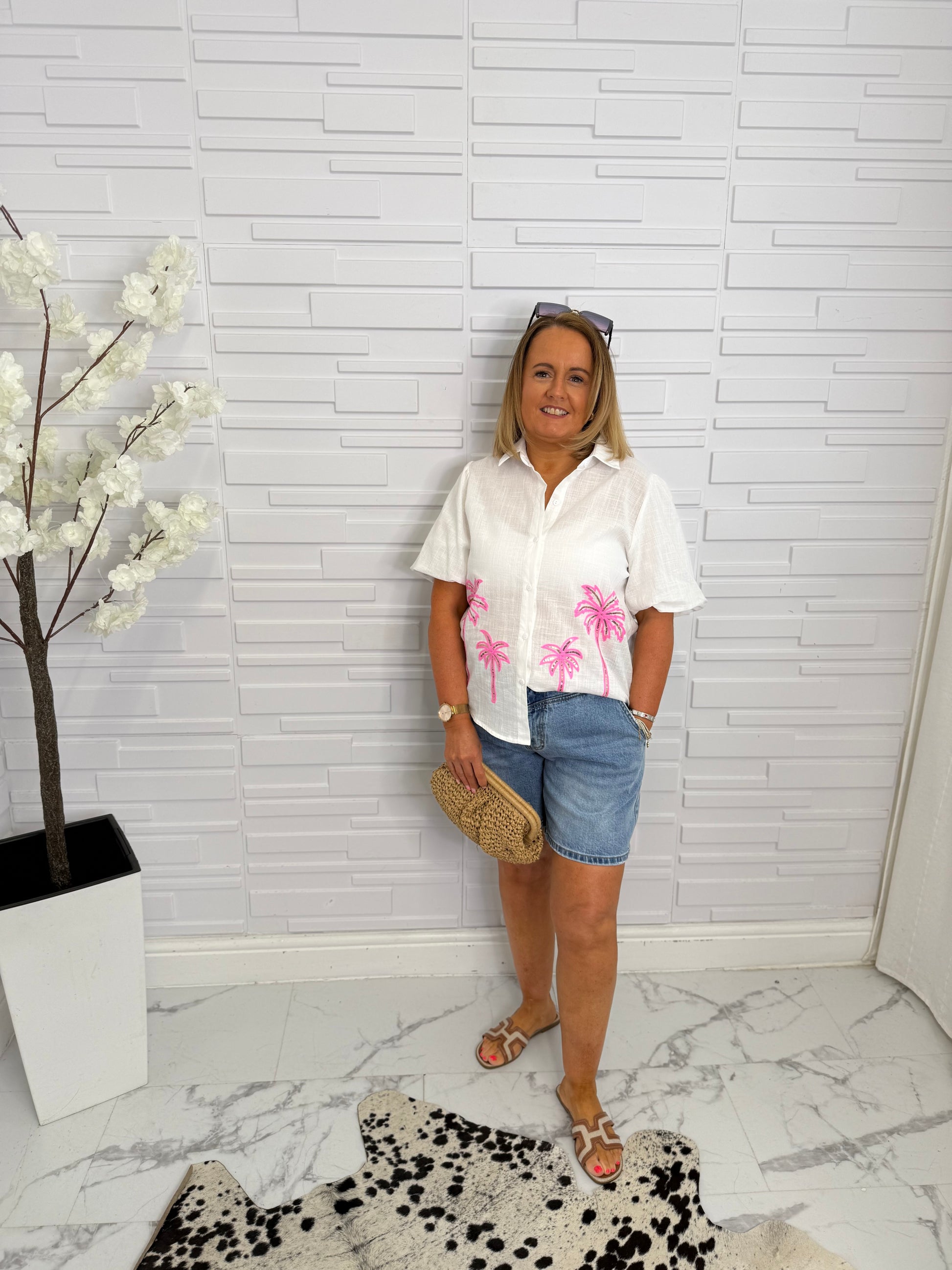 “Petra” Palm Tree Shirt