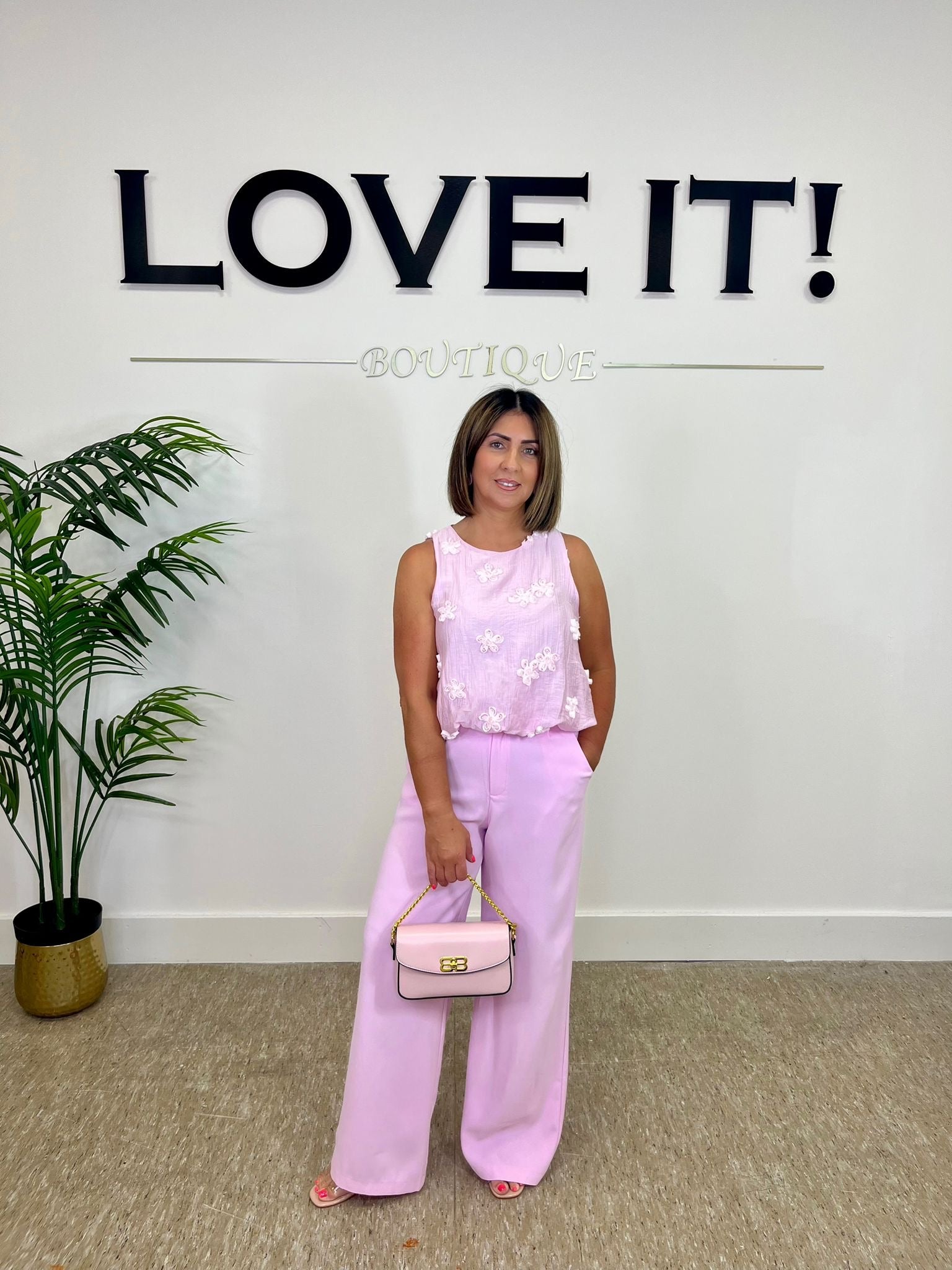 Pink Tailored Trousers