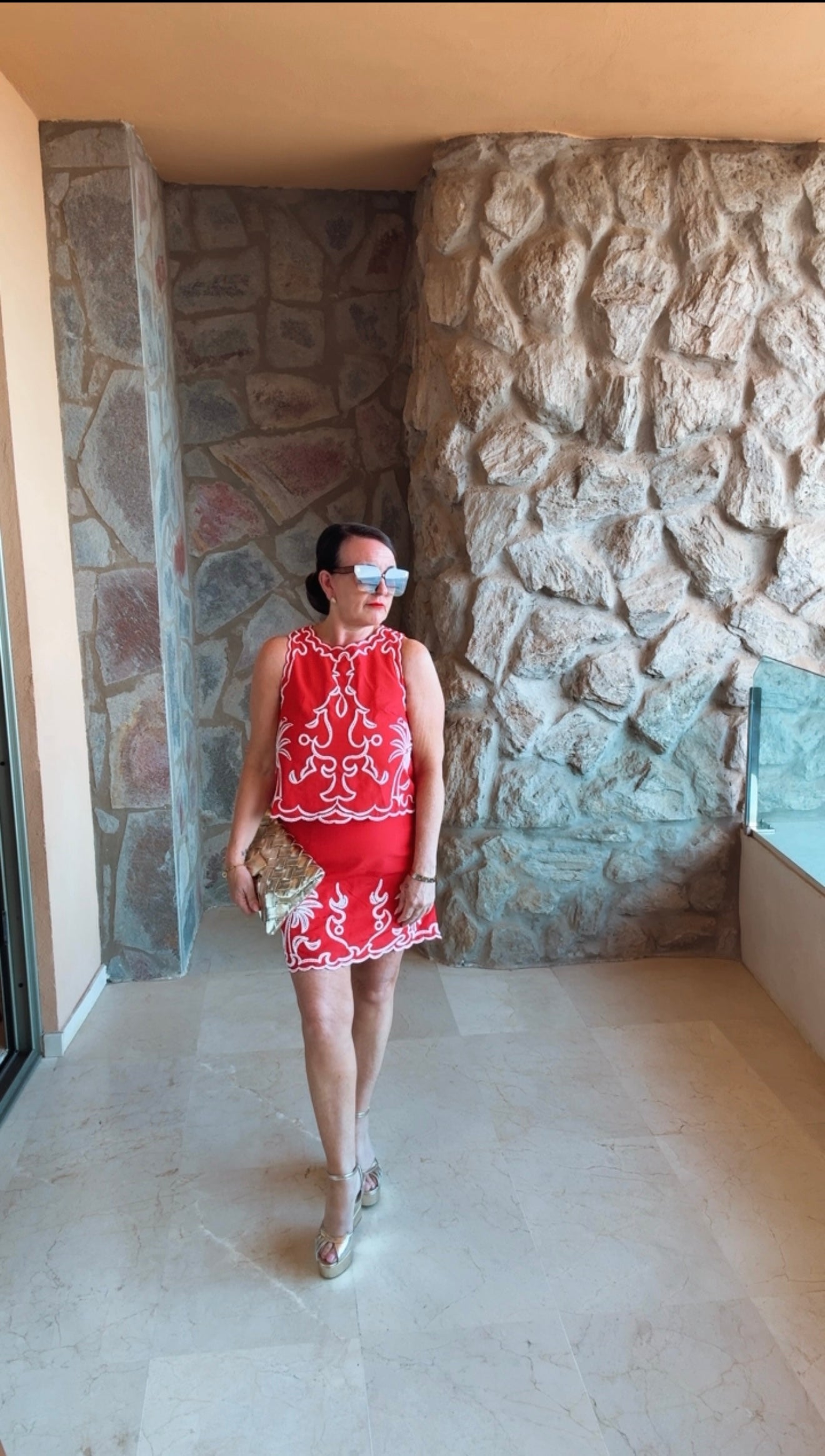 “Shirl” Red Embroidered Co-Ord
