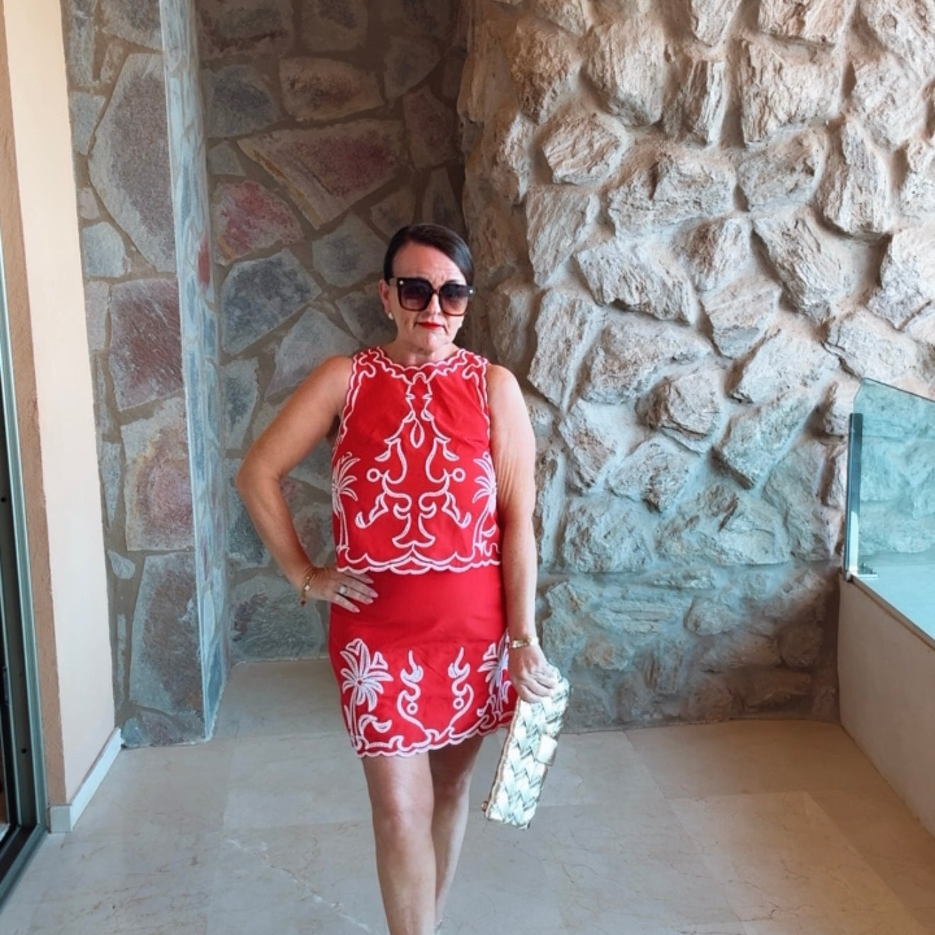 “Shirl” Red Embroidered Co-Ord