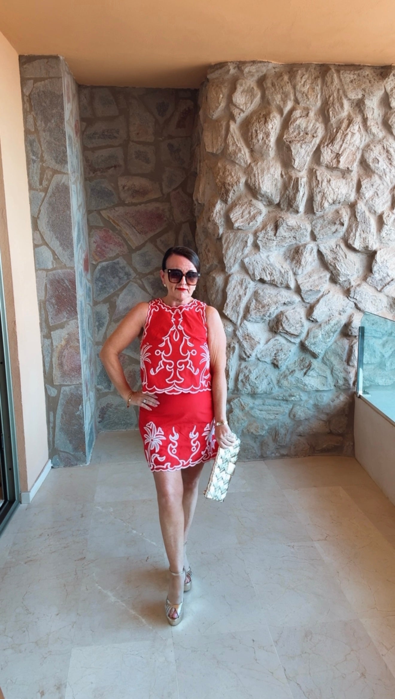 “Shirl” Red Embroidered Co-Ord