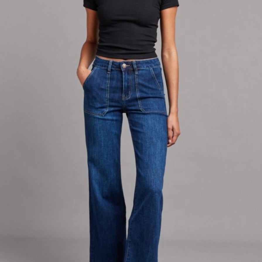 “Flo” Toxic Patch Pocket Jean (Recommend to size down)