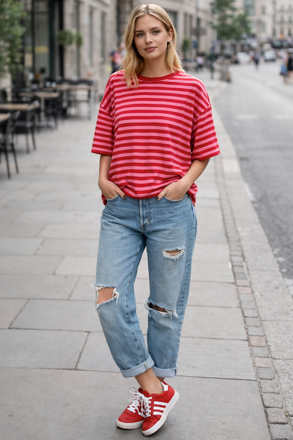 Box Style Stripe Tee