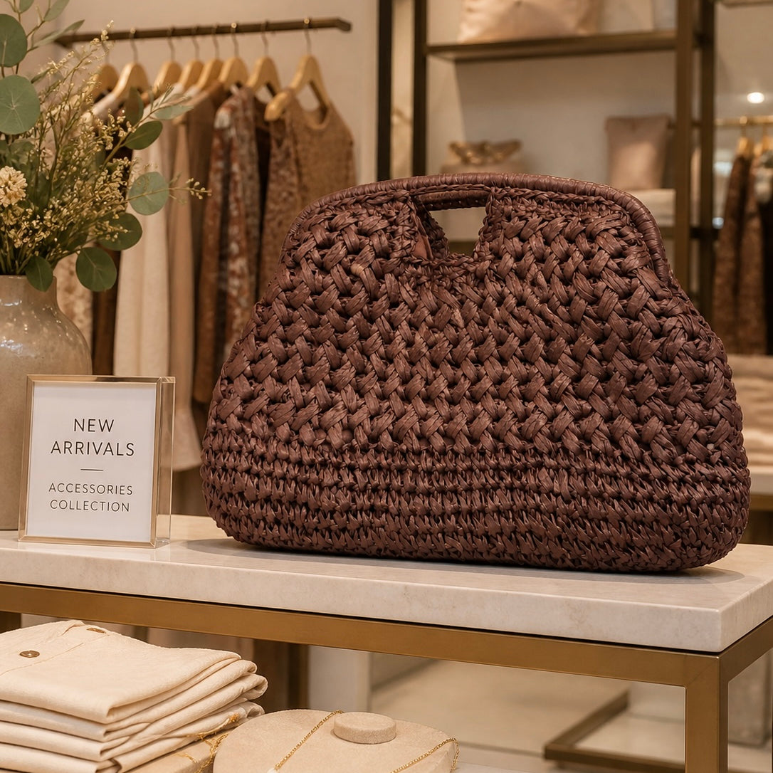 Statement Woven Clutch