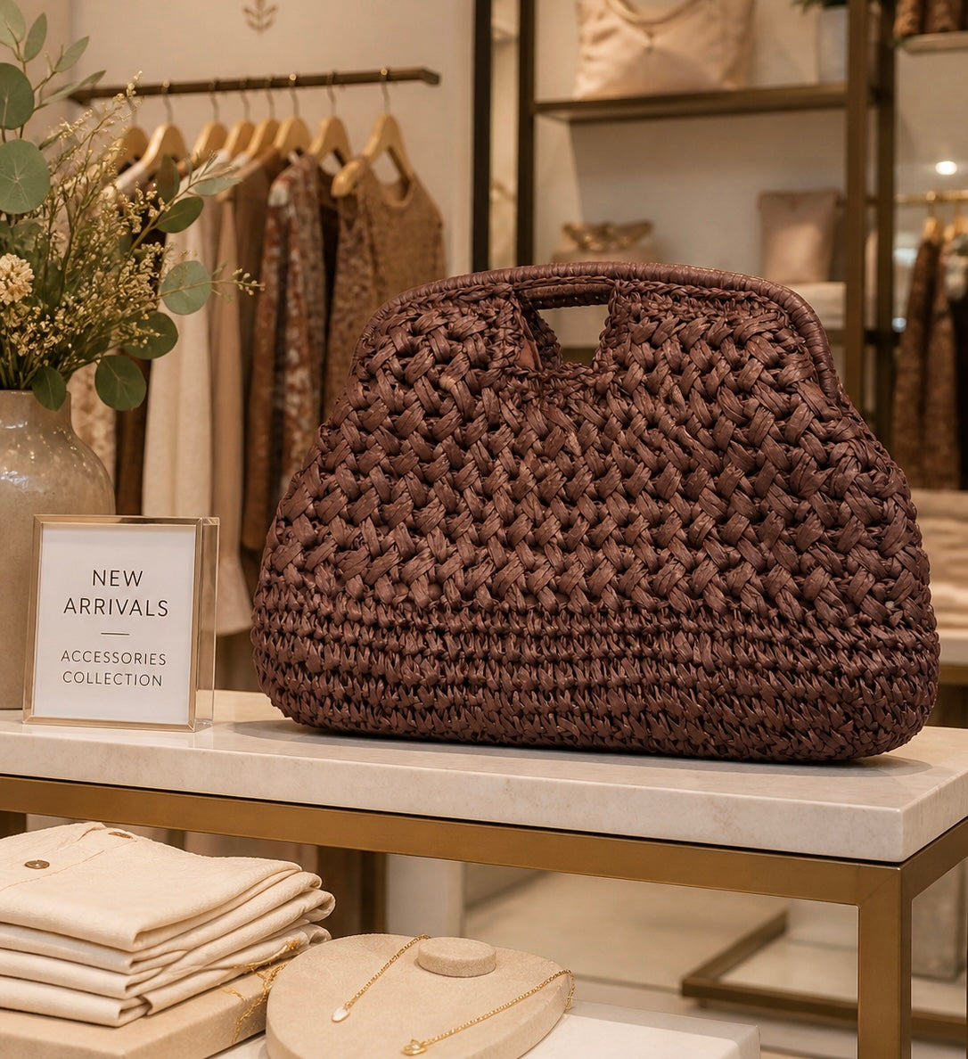 Statement Woven Clutch