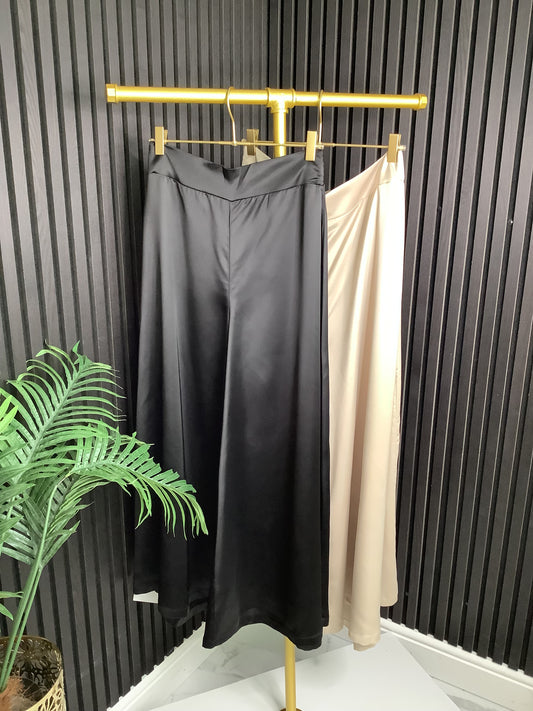 Satin Palazzo Trousers By B.Young