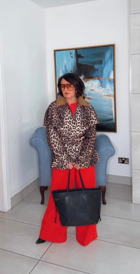 Lulu - Leopard Luxe Short Trench Coat