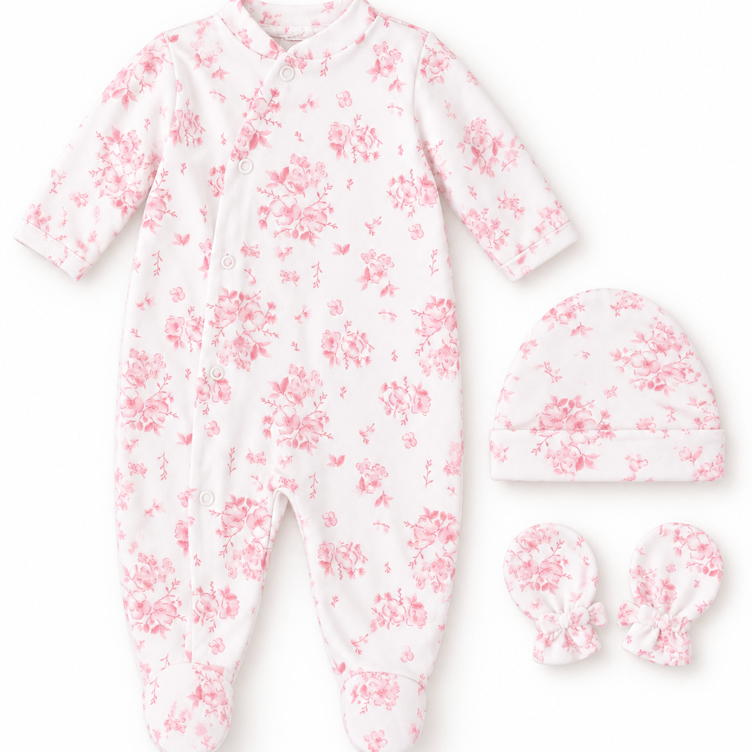 Pink Floral 3pc Set