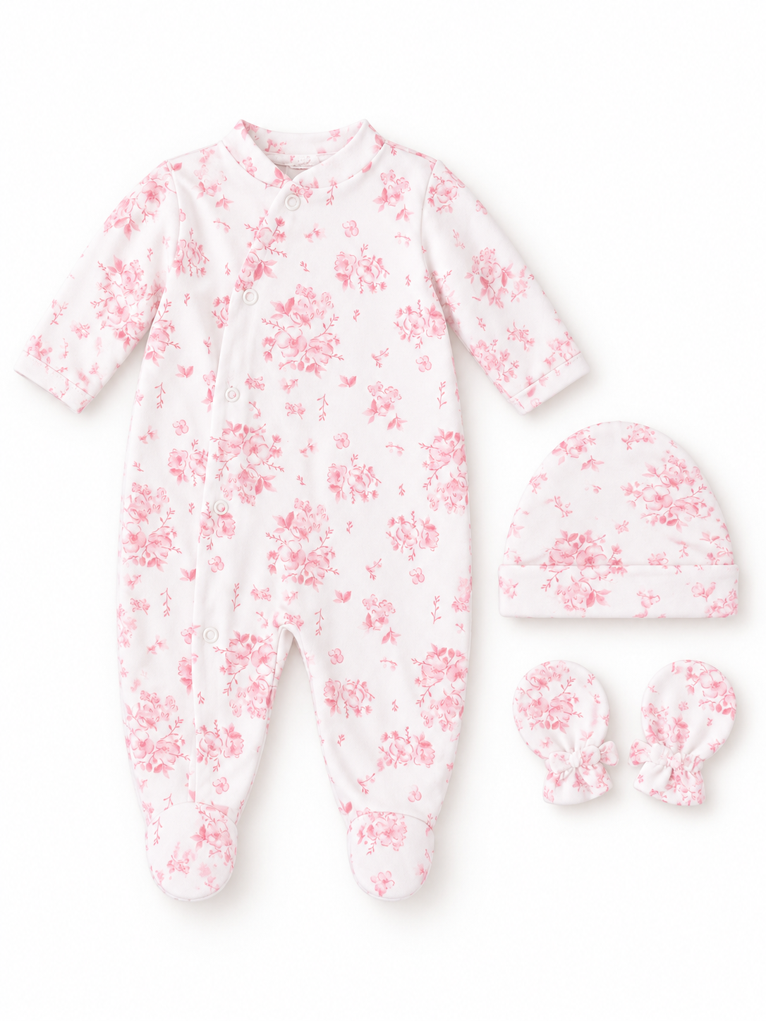 Pink Floral 3pc Set