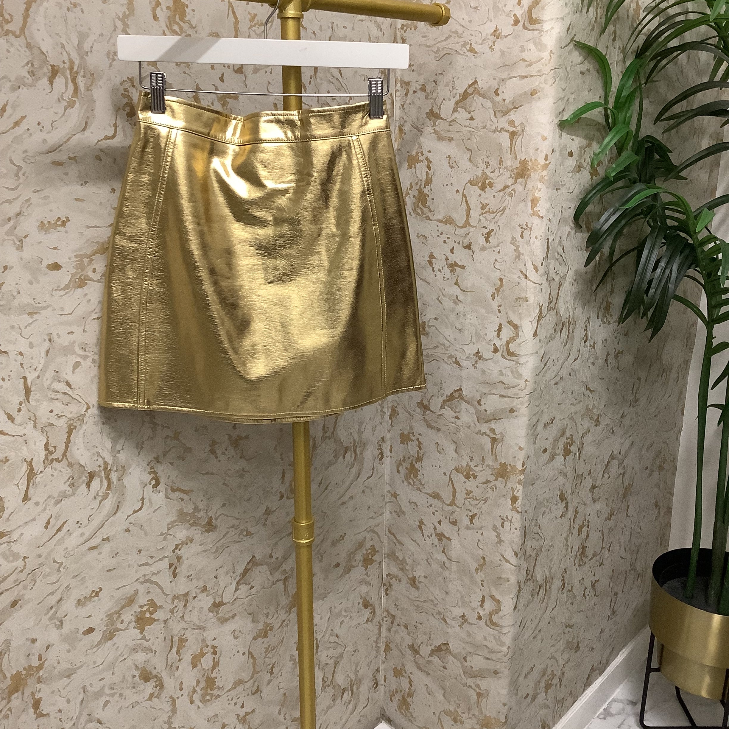 Gold Metallic Skirt