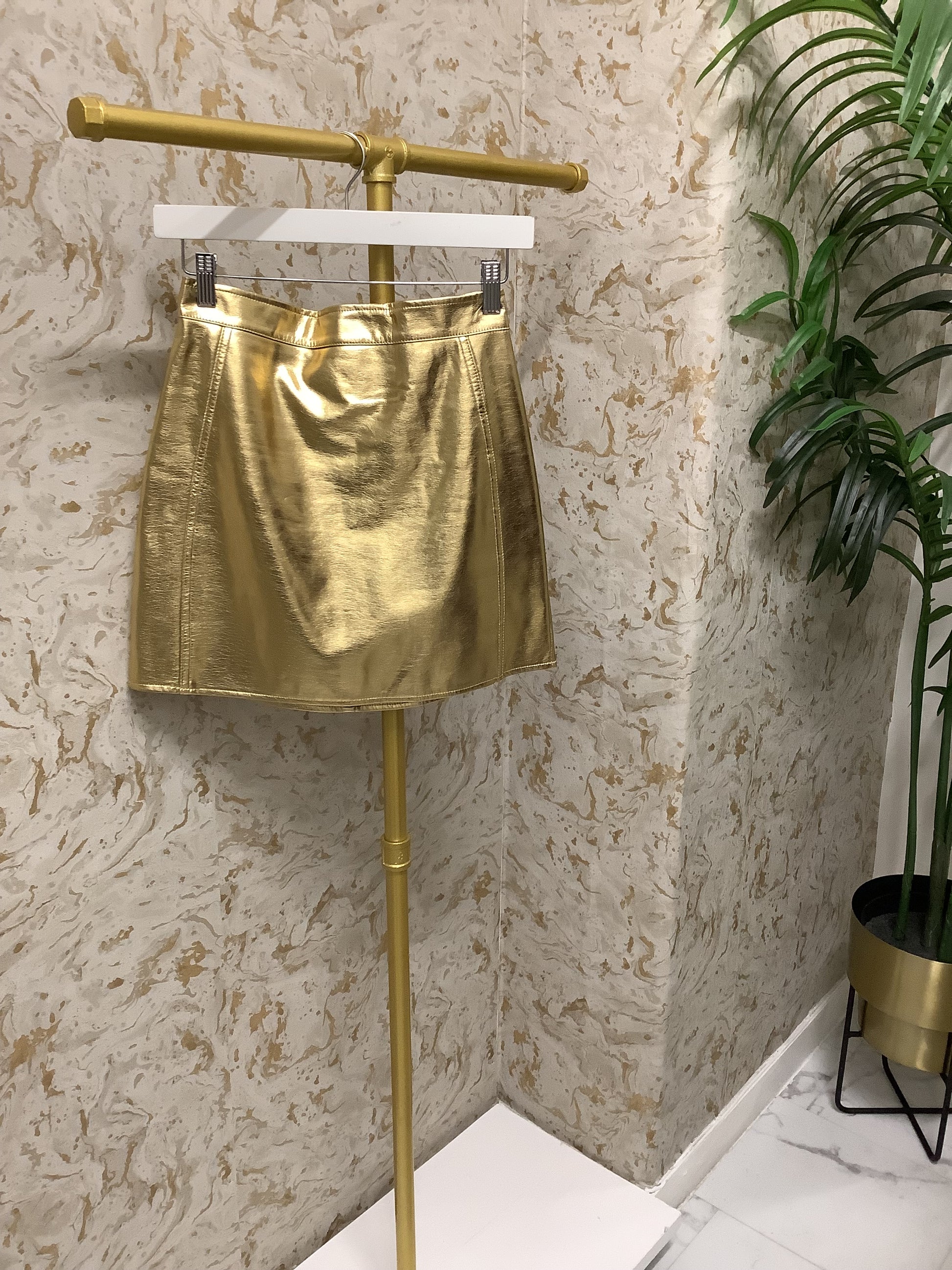 Gold Metallic Skirt