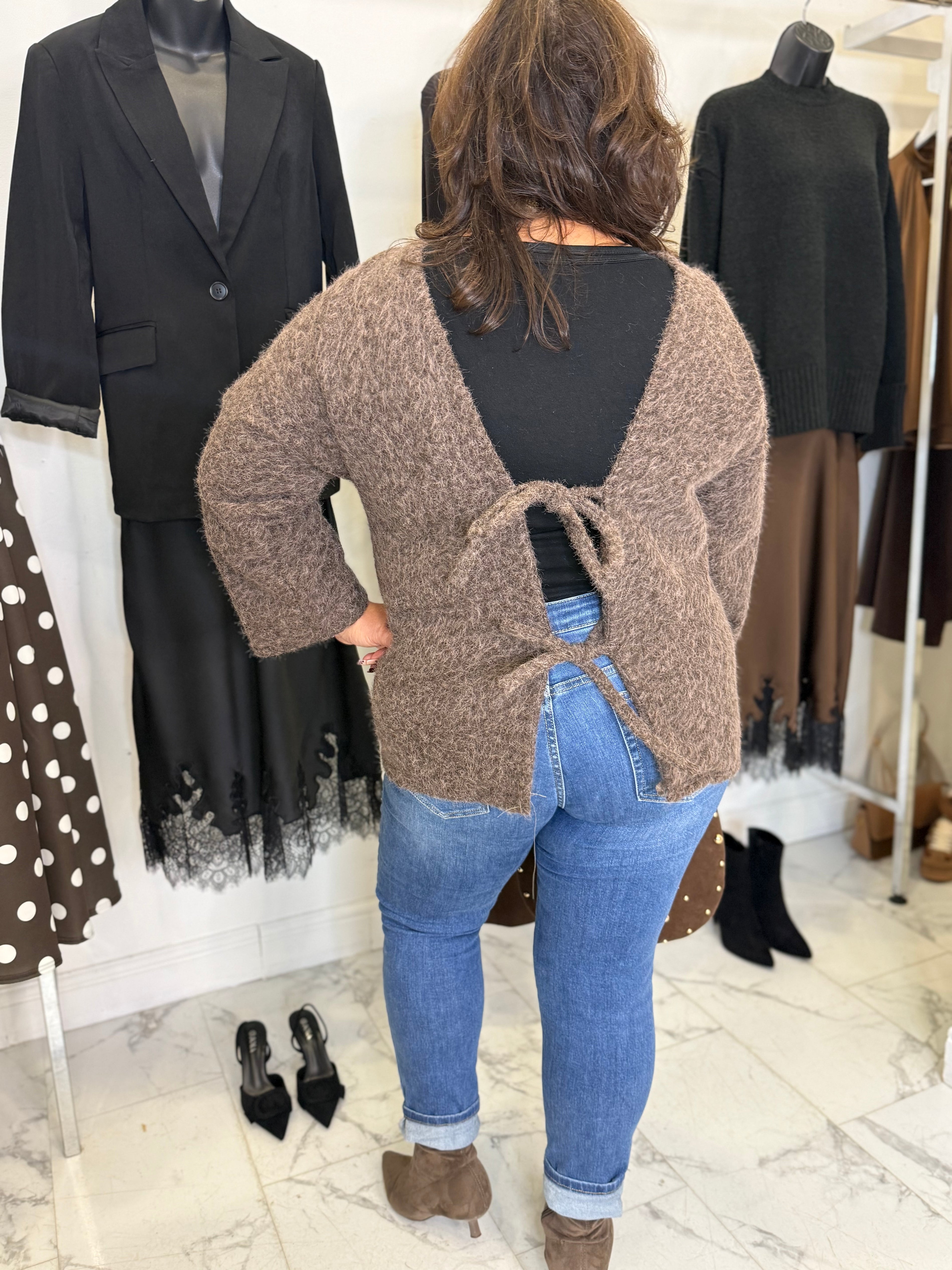 LYC “Maggie” Knitted Tie Top