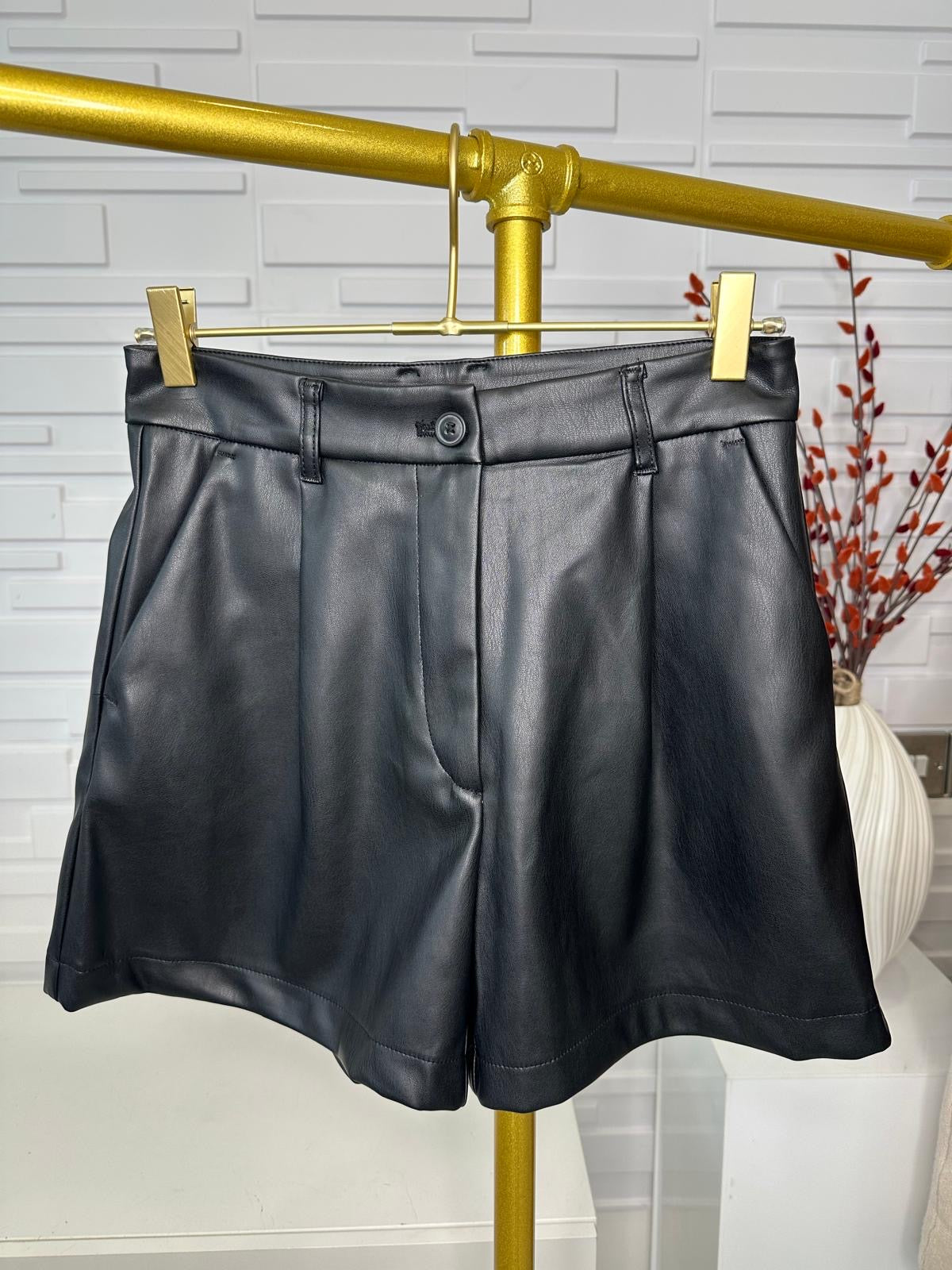 “Emma” PU Tailored Shorts