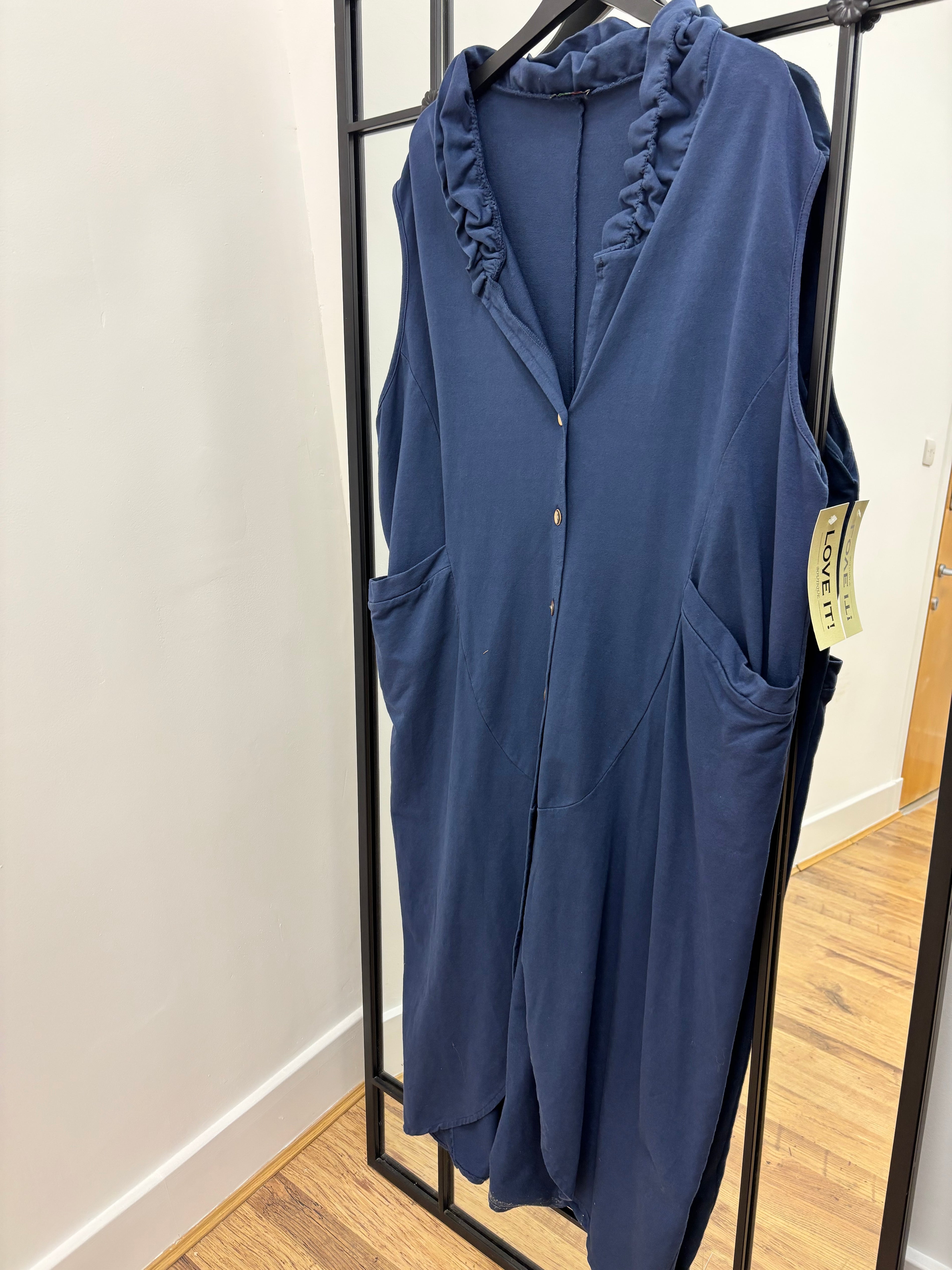 Free Size 22/24 Long Sleeveless Waistcoat