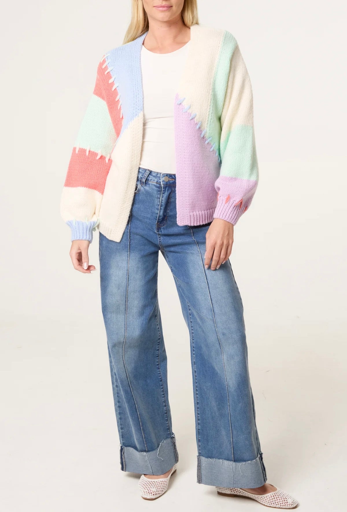 “Polly” Pastel Knit Cardi