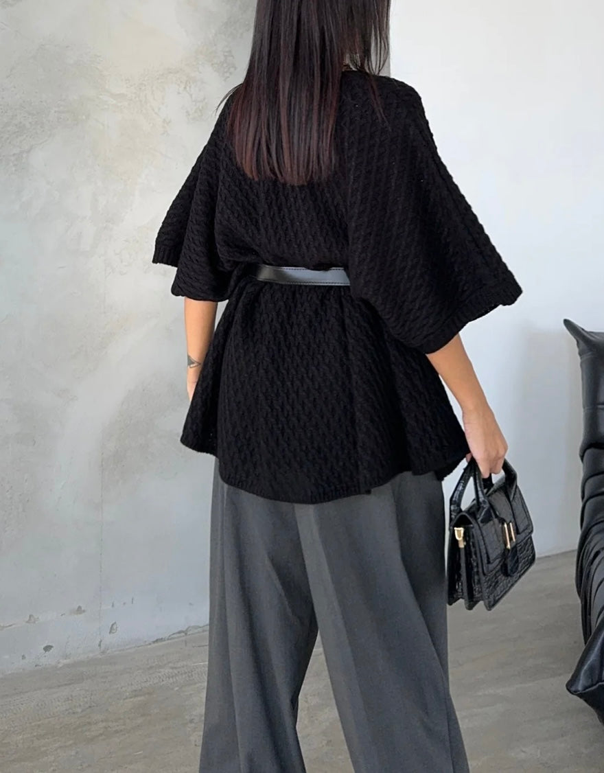 Short Sleeve Wrap Cardi