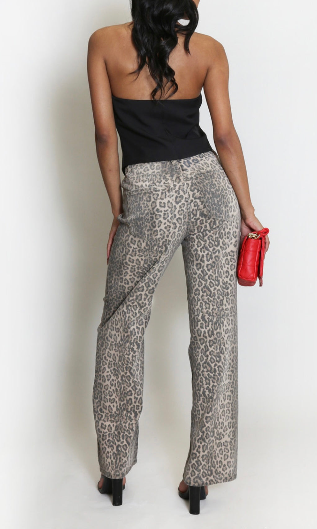 Leopard Print Dad Fit Jeans