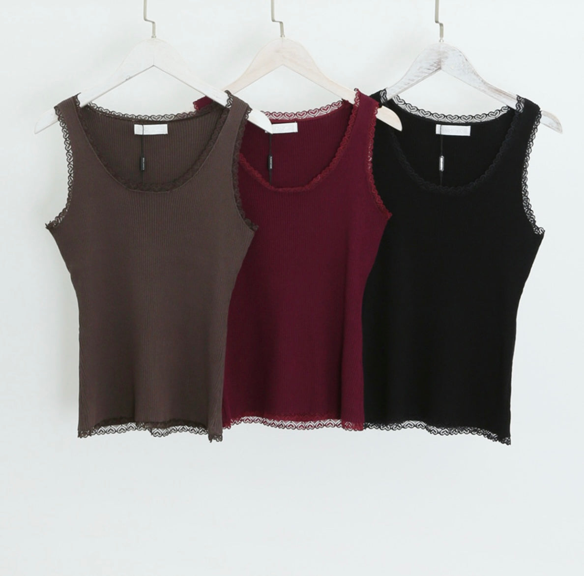 “Lucy” Lace Trim Vest